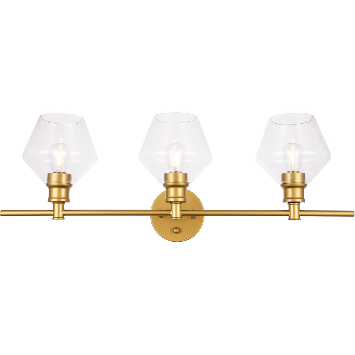 Gene 3 Light 28.1 inch Brass Wall sconce Wall Light