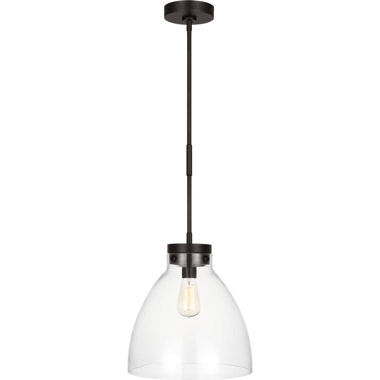 C&M by Chapman & Myers Garrett 1 Light 13.5 inch Aged Iron Pendant Ceiling Light