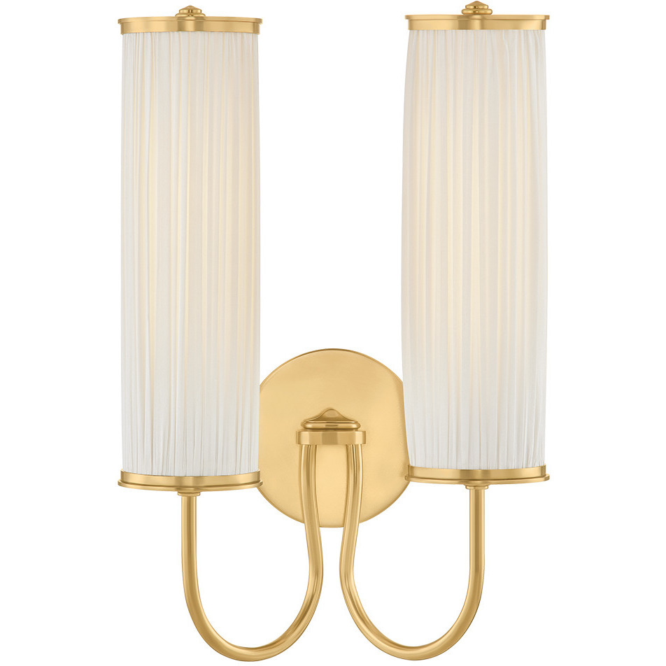 Elaine 2 Light 10.25 inch Aged Brass Wall Sconce Wall Light