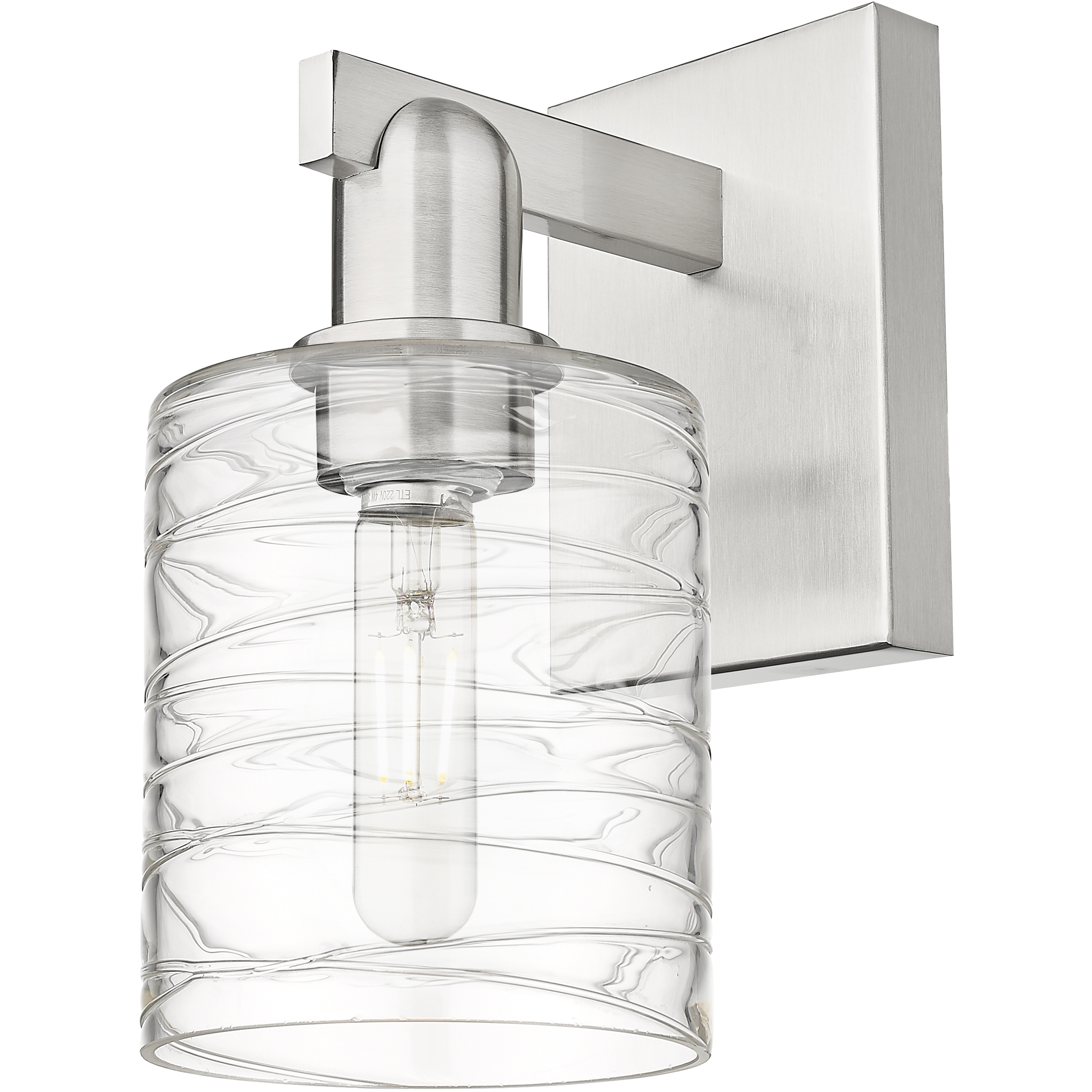 Arcadia Cobbleskill Armed Sconce Wall Light in Brushed Satin Nickel