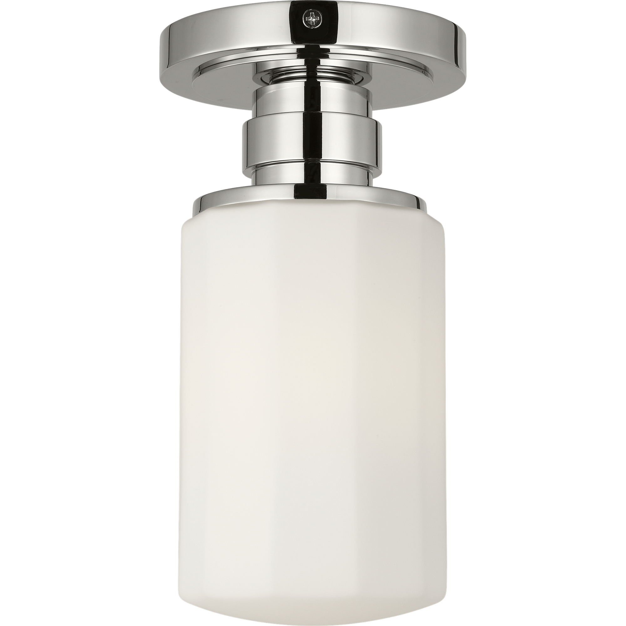C&M by Chapman & Myers Fairfax 1 Light 4.5 inch Polished Nickel Flush Mount Ceiling Light in LED