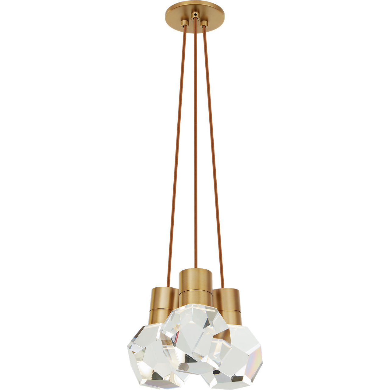 Sean Lavin Kira LED 7.1 inch Natural Brass Line-Voltage Pendant Ceiling Light in LED 90 CRI 3000K, Copper Cord