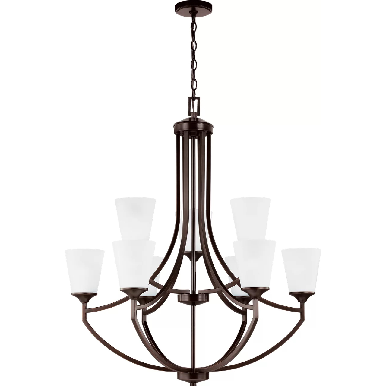 Hanford 9 Light 33 inch Bronze Chandelier Ceiling Light