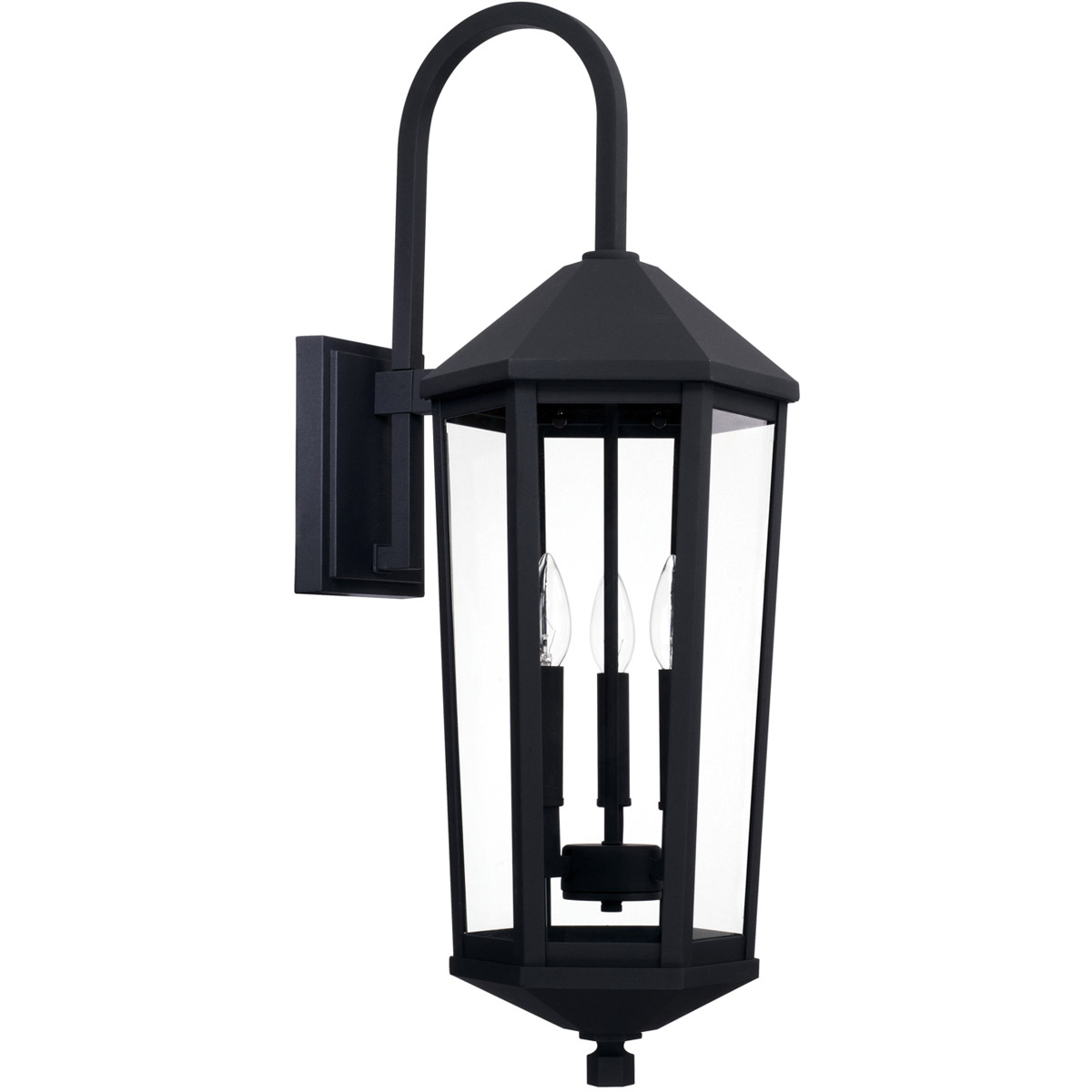 Ellsworth 3 Light 28.75 inch Black Outdoor Wall Lantern