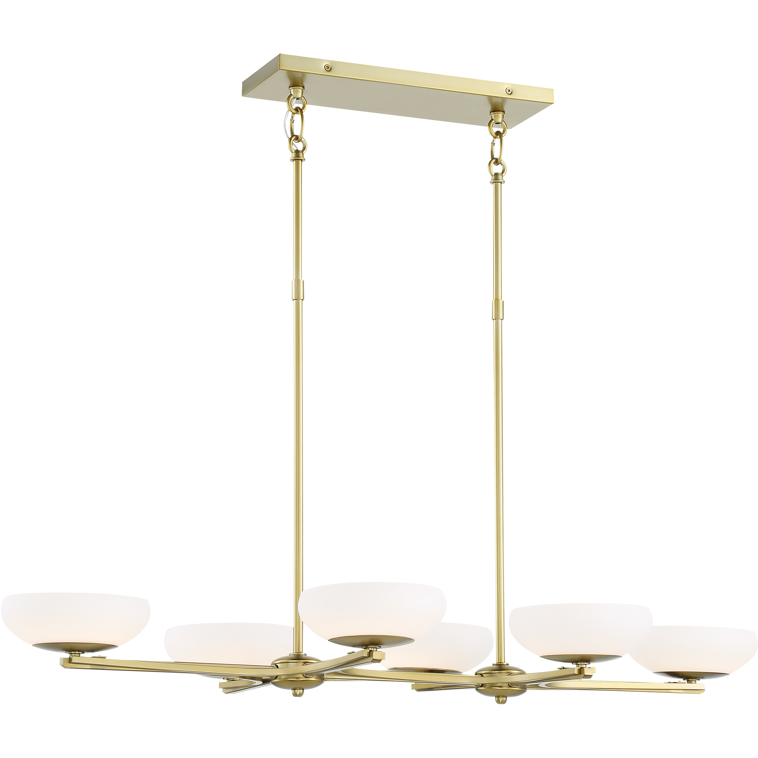 Scale LED 40 inch Soft Rass Island Light Ceiling Light