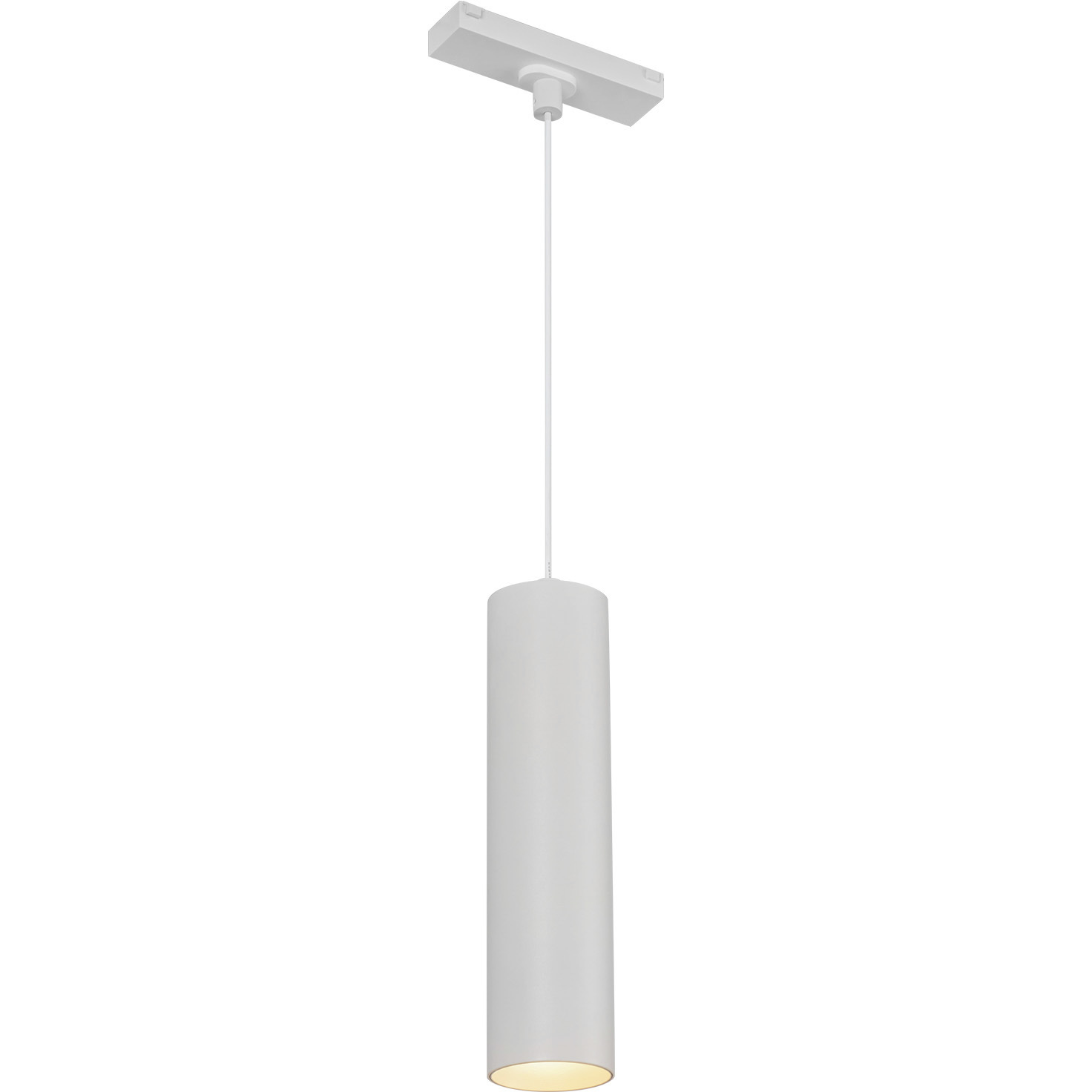 Remuda 48V DC White Trilo Track Pendant Ceiling Light in White Baffle, 3000K