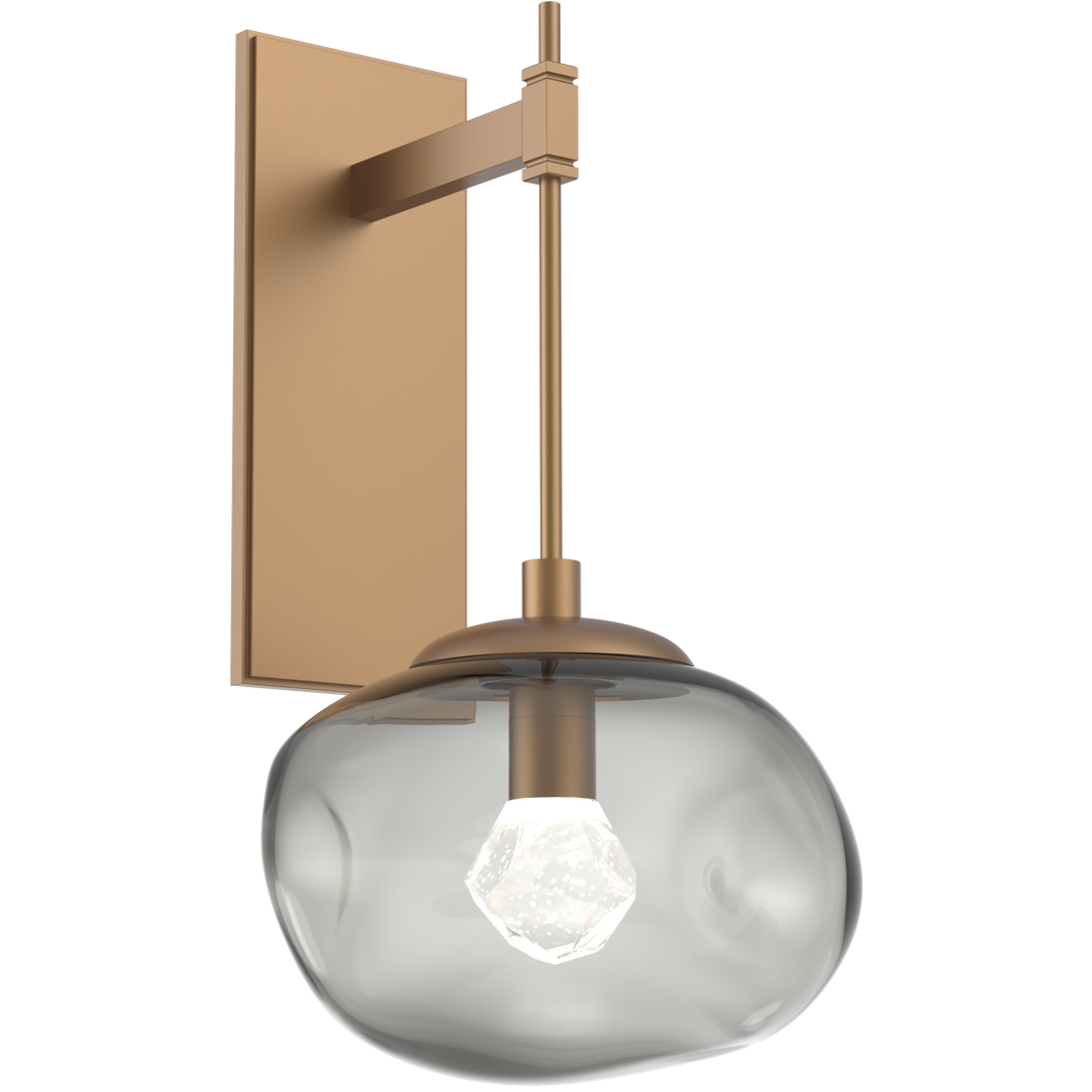Nova LED LED 10 inch Novel Brass Indoor Sconce Wall Light, Tempo Nebula