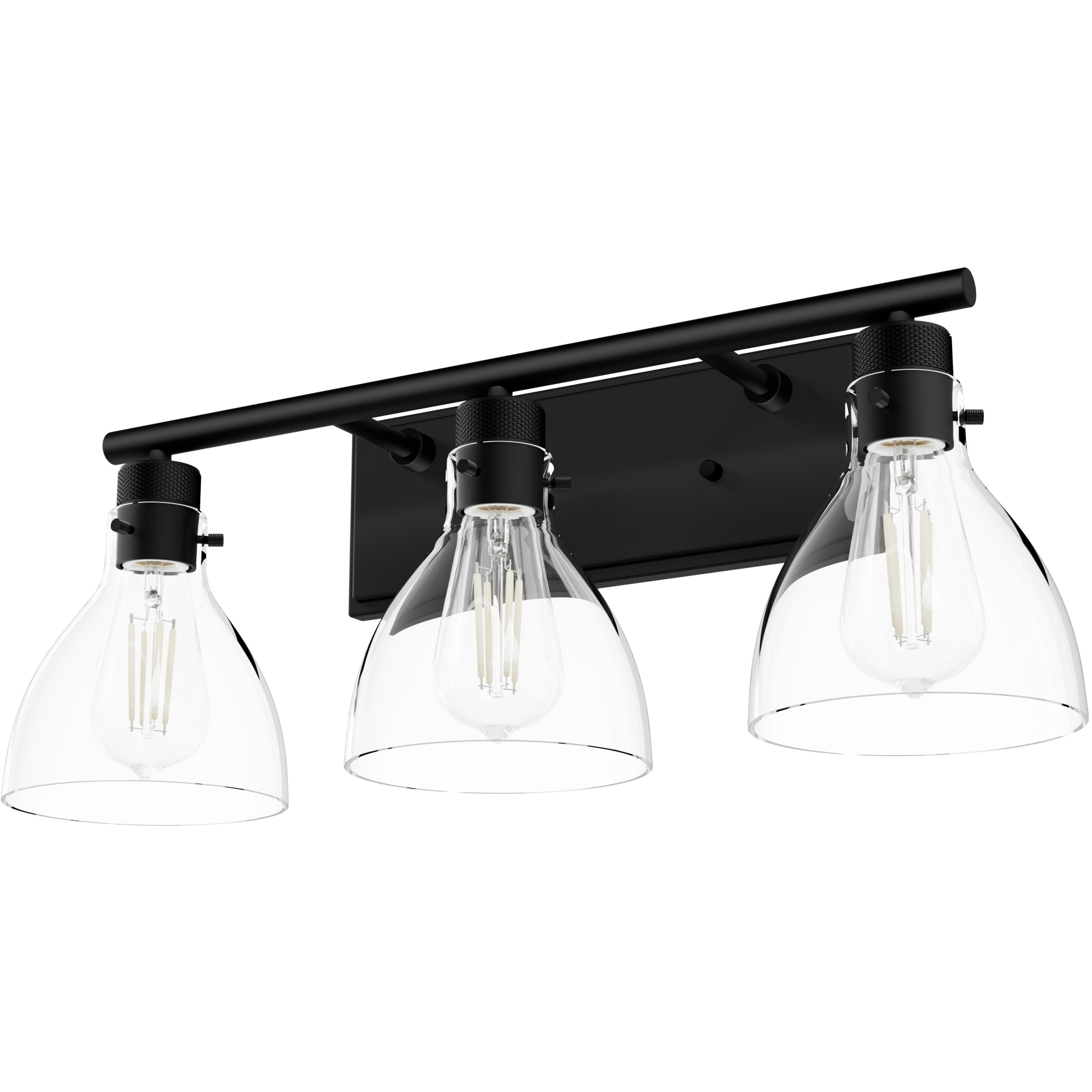 Van Nuys 3 Light 23.5 inch Matte Black Vanity Light Wall Light