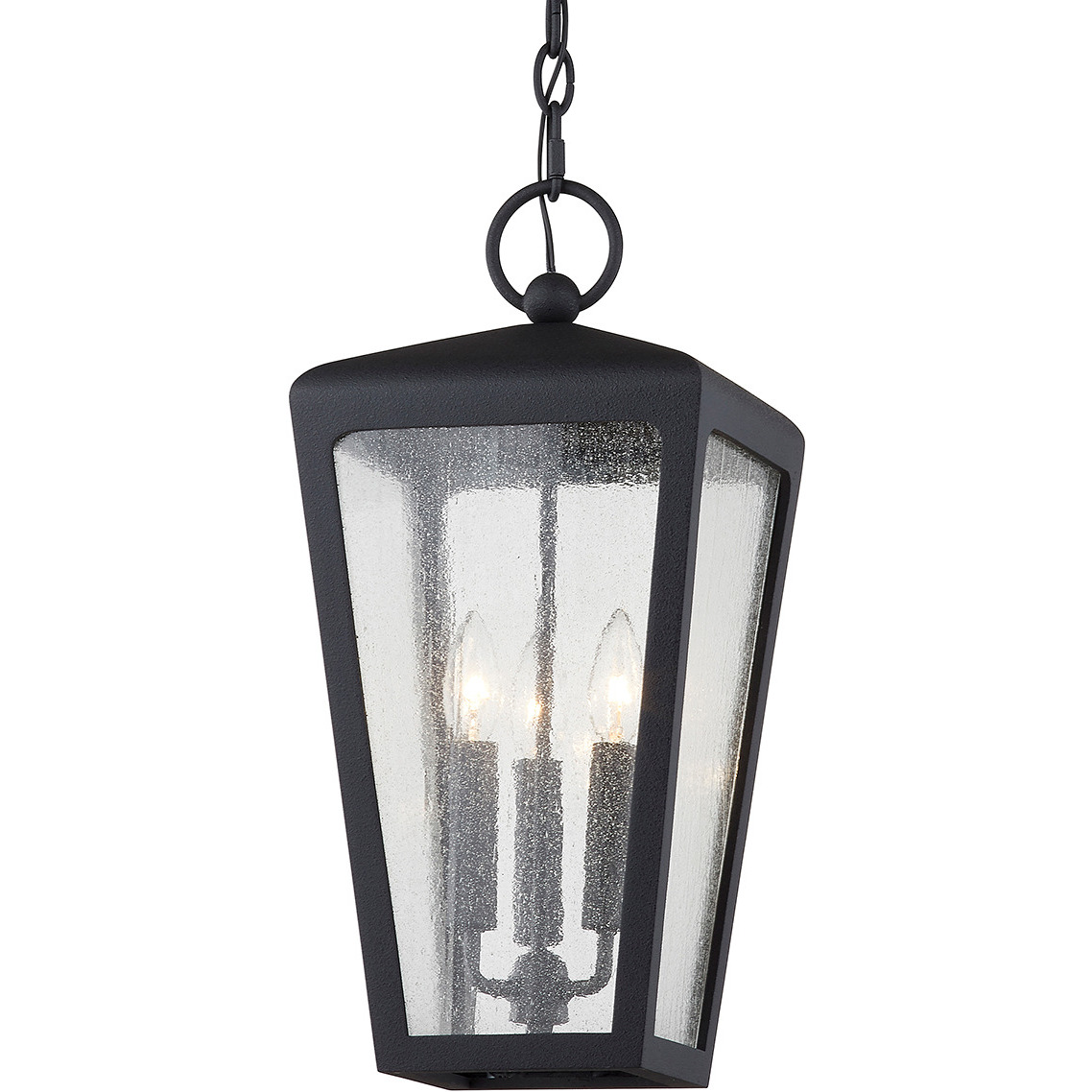 Mariden 3 Light 9 inch Textured Iron Outdoor Hanging Lantern