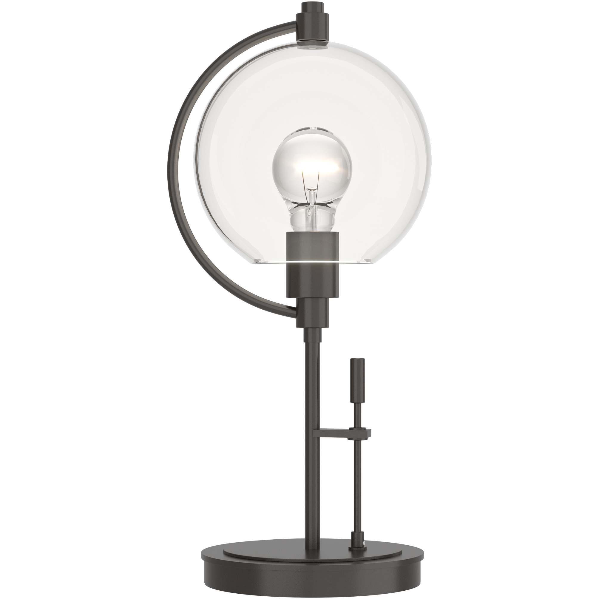 Pluto 19.3 inch 100 watt Oil Rubbed Bronze Table Lamp Portable Light in Clear