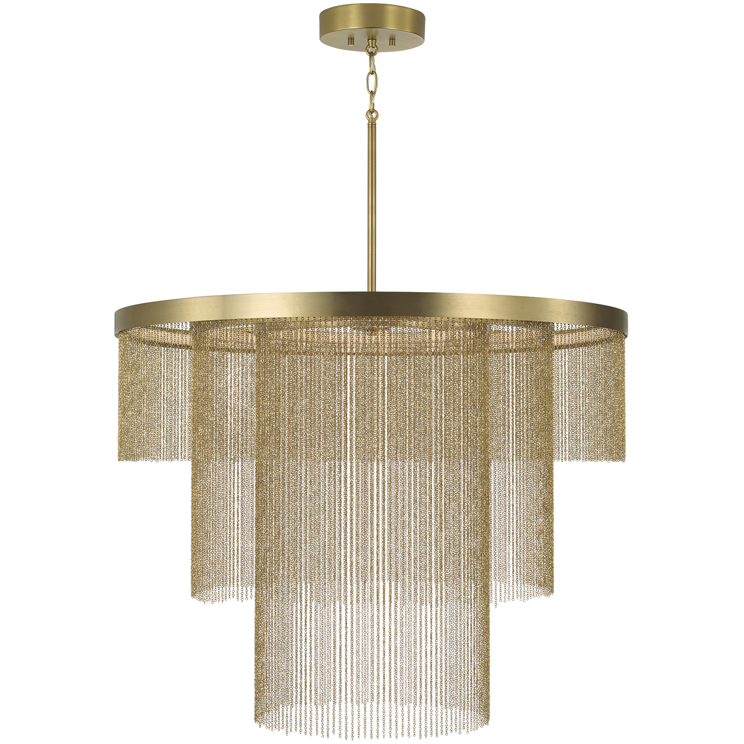 Rae LED 33 inch Aged Brass Chandelier Ceiling Light