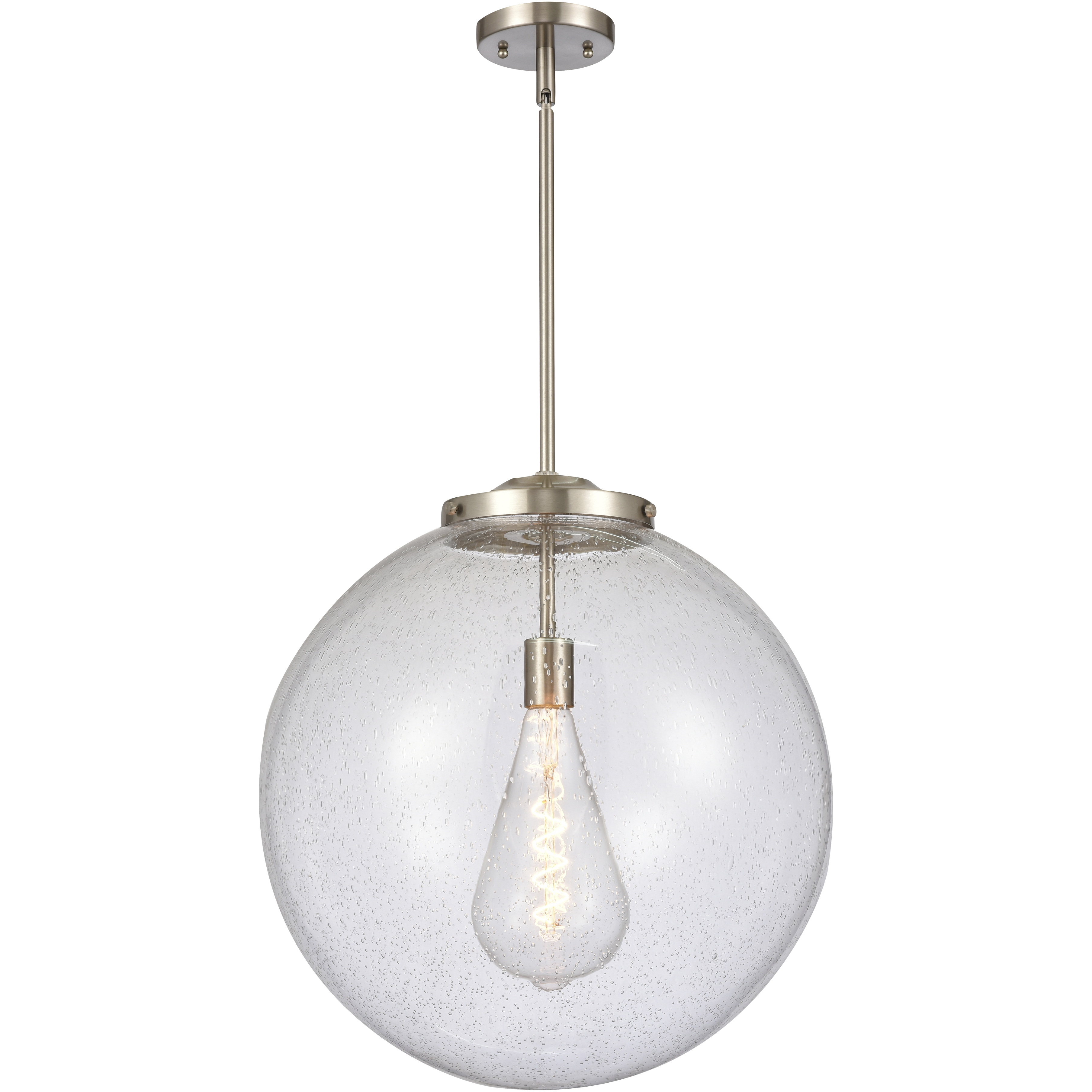 Franklin Restoration Beacon 1 Light 18 inch Brushed Satin Nickel Pendant Ceiling Light in Incandescent, Seedy