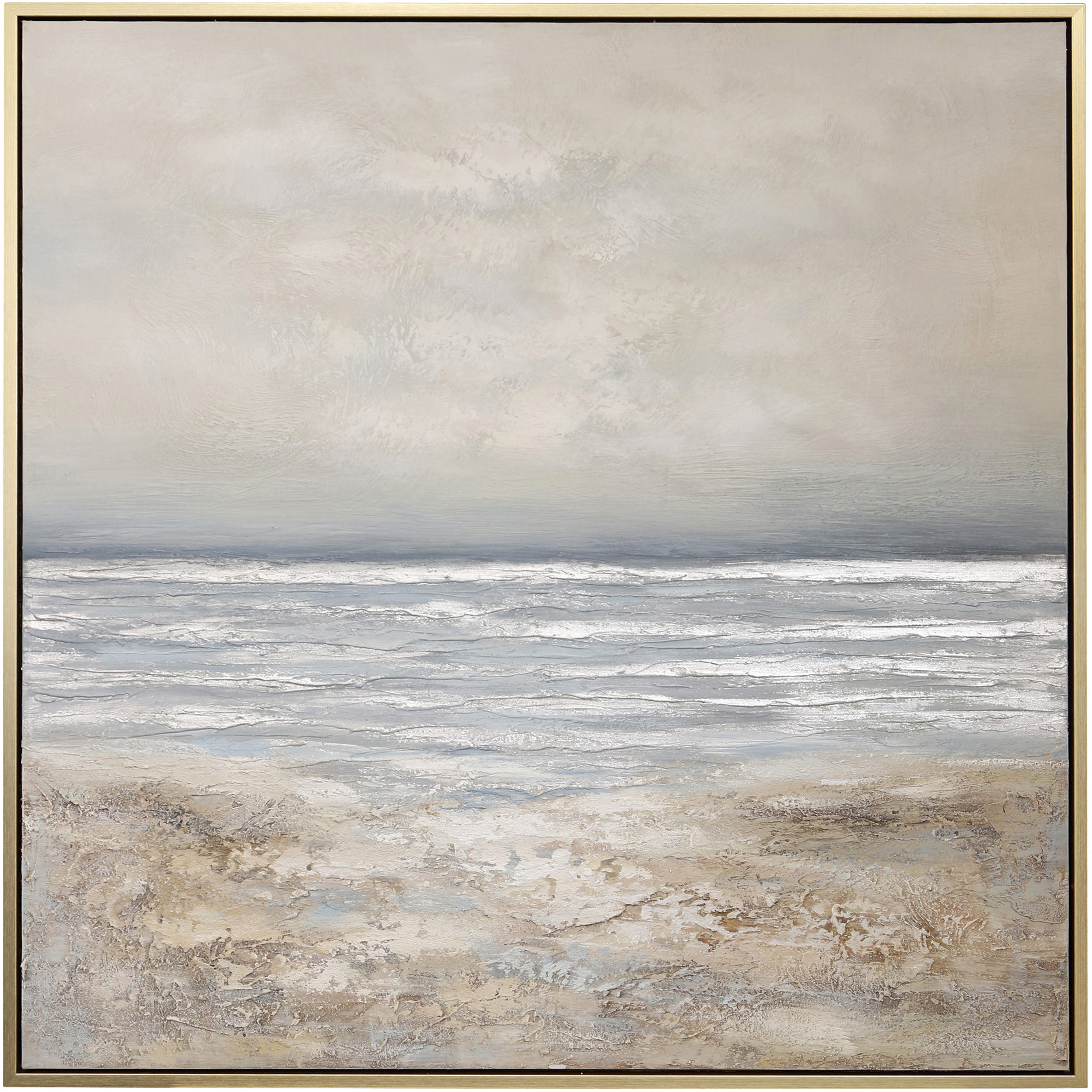 Peaceful Brown and Blue and White Wall Art