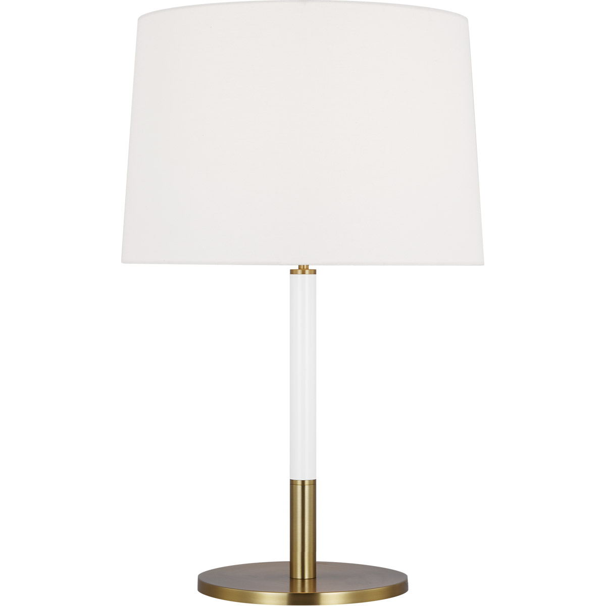 kate spade new york Monroe 27.13 inch 9 watt Burnished Brass Table Lamp Portable Light in Burnished Brass / Gloss White
