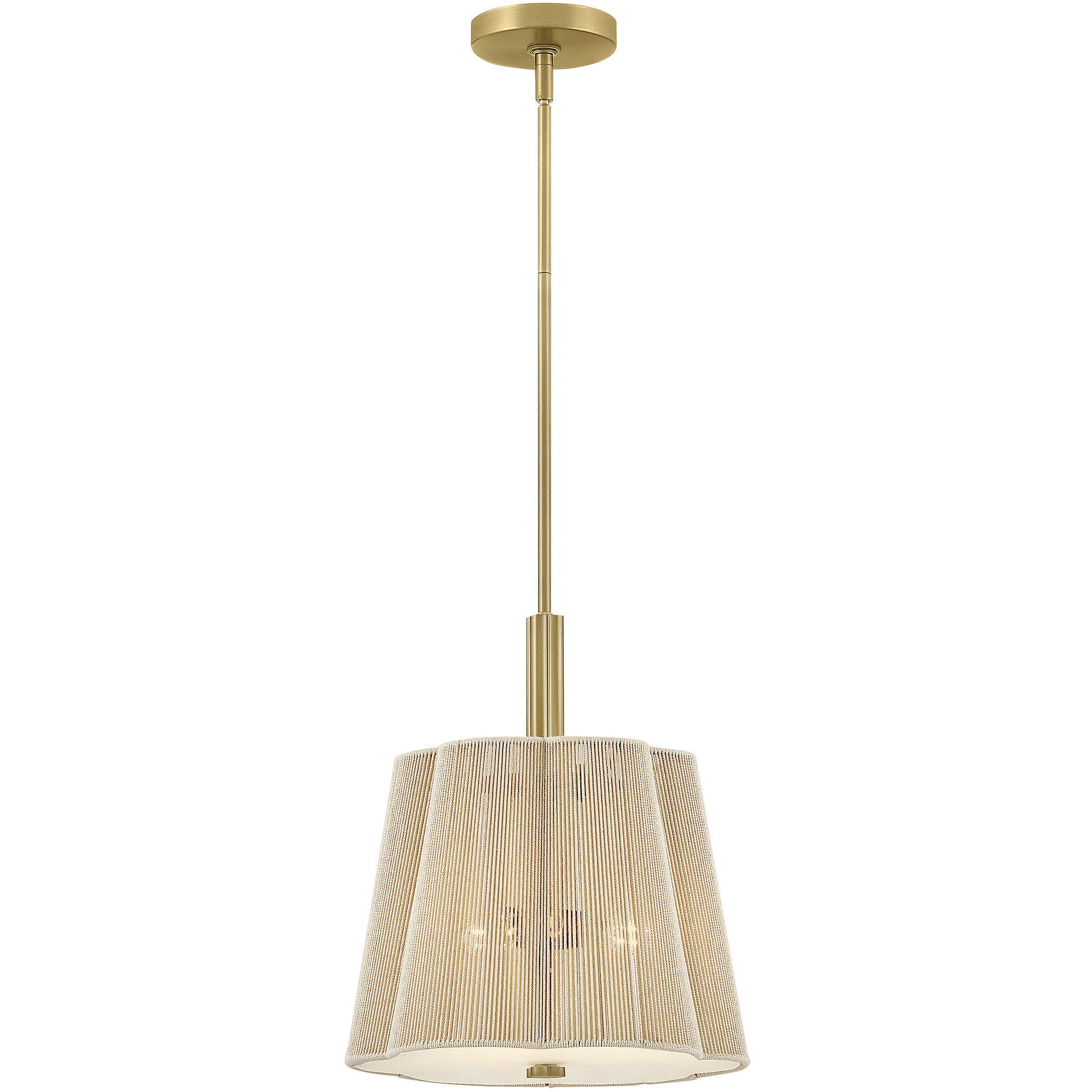 Sasha 3 Light 14 inch Lacquered Brass Pendant Ceiling Light