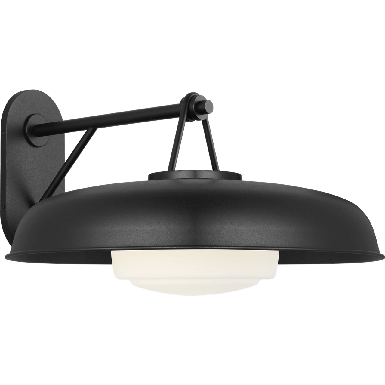Richard June Liora 1 Light 12.5 inch Textured Black Outdoor Wall Light