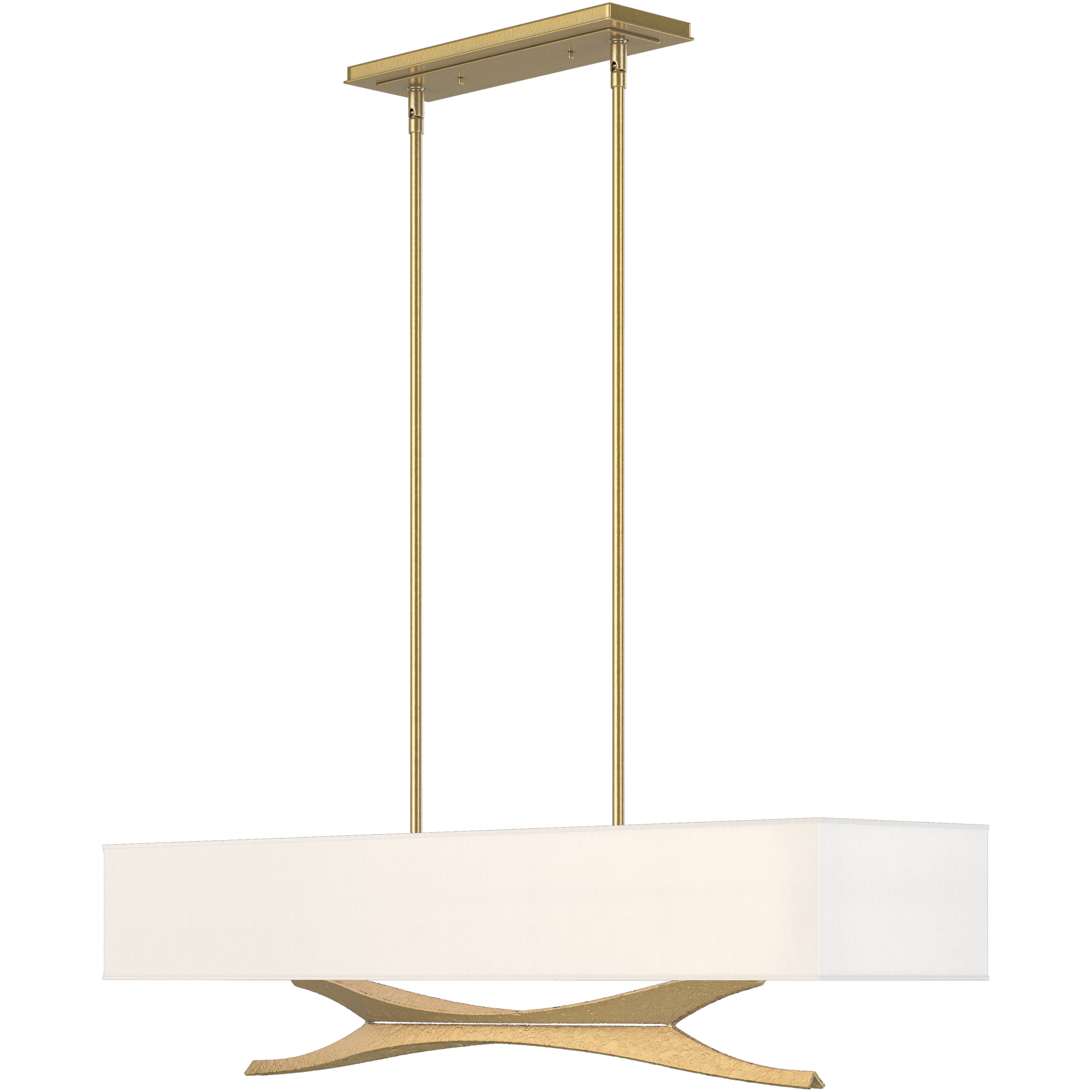 Moreau 4 Light 42 inch Modern Brass Pendant Ceiling Light in Natural Anna