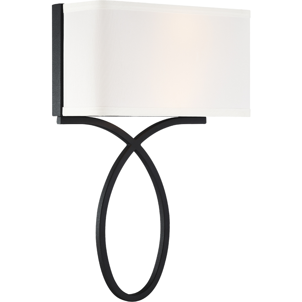 Brinkley Bath Wall Light in Black Forged