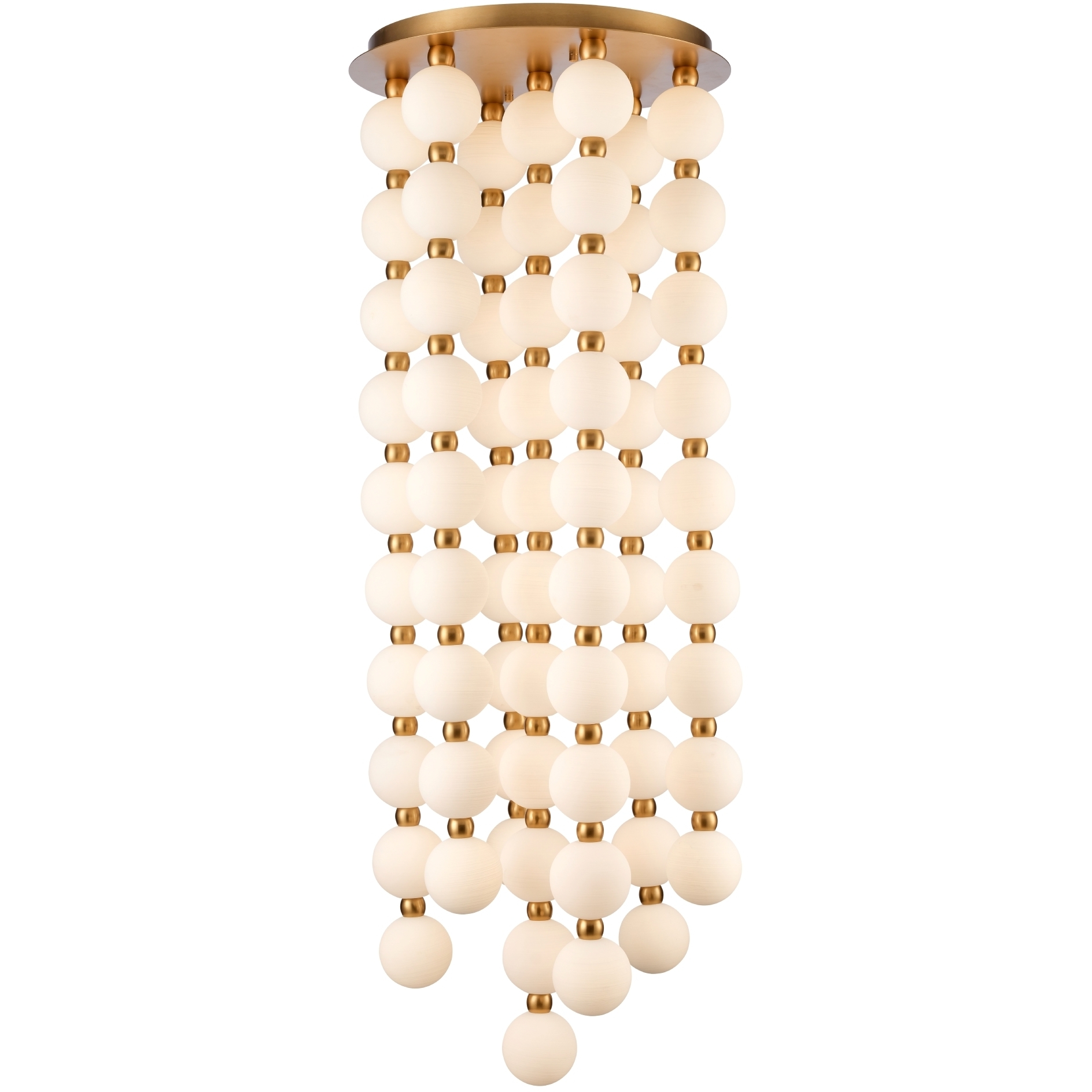 Mod 68 Light 20 inch Satin Brass Chandelier Ceiling Light