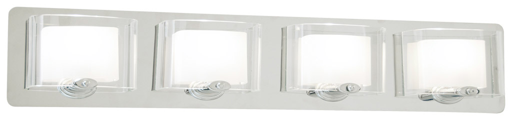 Chaparral 4 Light 30 inch Chrome Bathroom Vanity Light Wall Light