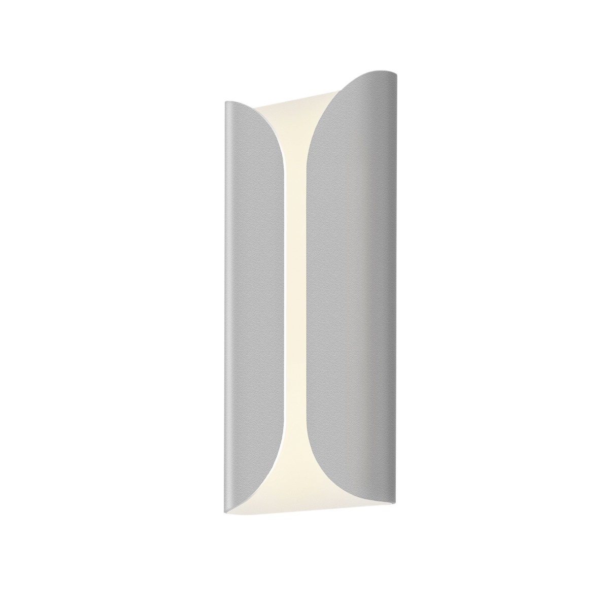 Folds LED 13.75 inch Textured Gray Indoor-Outdoor Sconce, Inside-Out