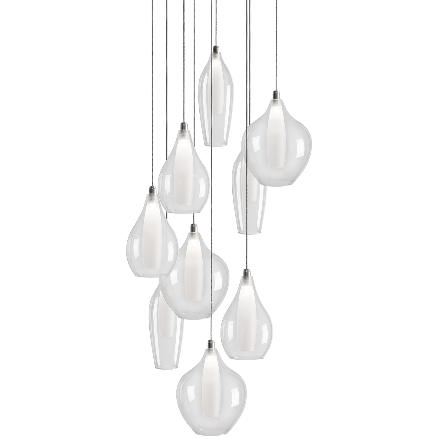 Victoria LED 18.5 inch Chrome Multi Pendant Ceiling Light