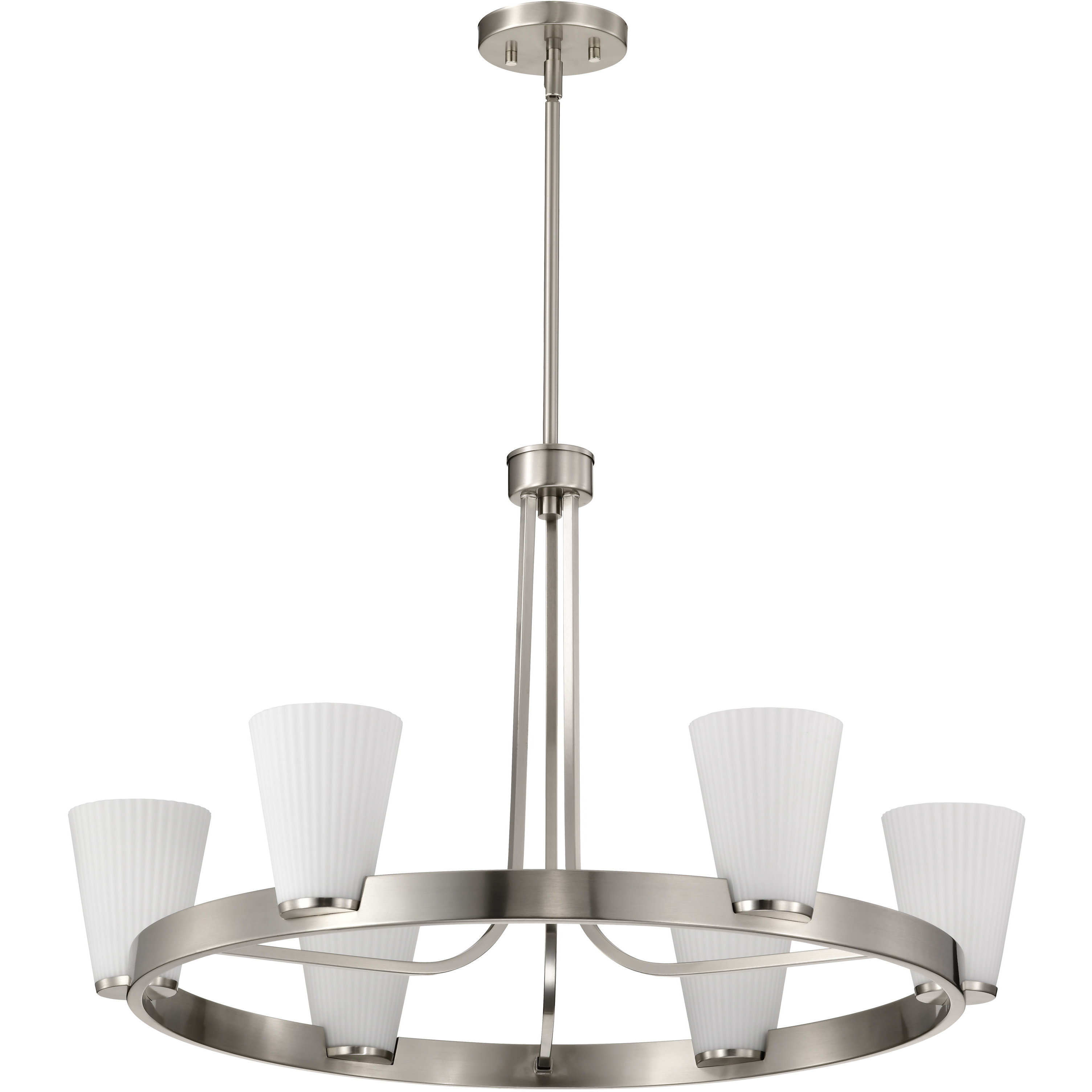 Royale 30 inch Brushed Nickel Chandelier Ceiling Light