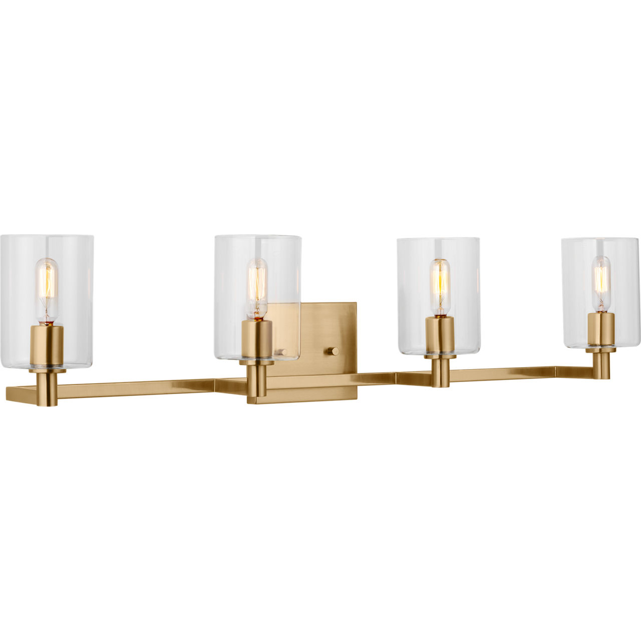 Fullton 4 Light 35 inch Satin Brass Bath Vanity Wall Light