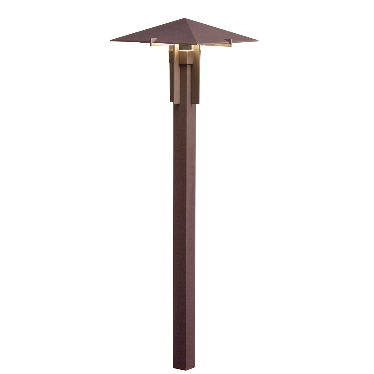 Forged 12 2.00 watt Textured Architectural Bronze Landscape 12V LED Path/Spread in 3000K