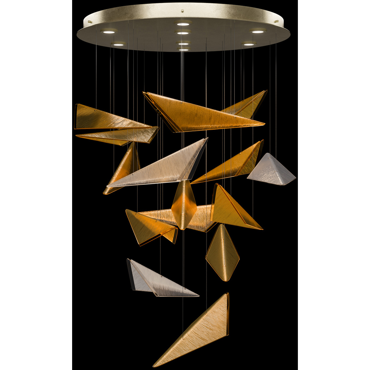 Volo 8 Light 36 inch Gold Pendant Ceiling Light