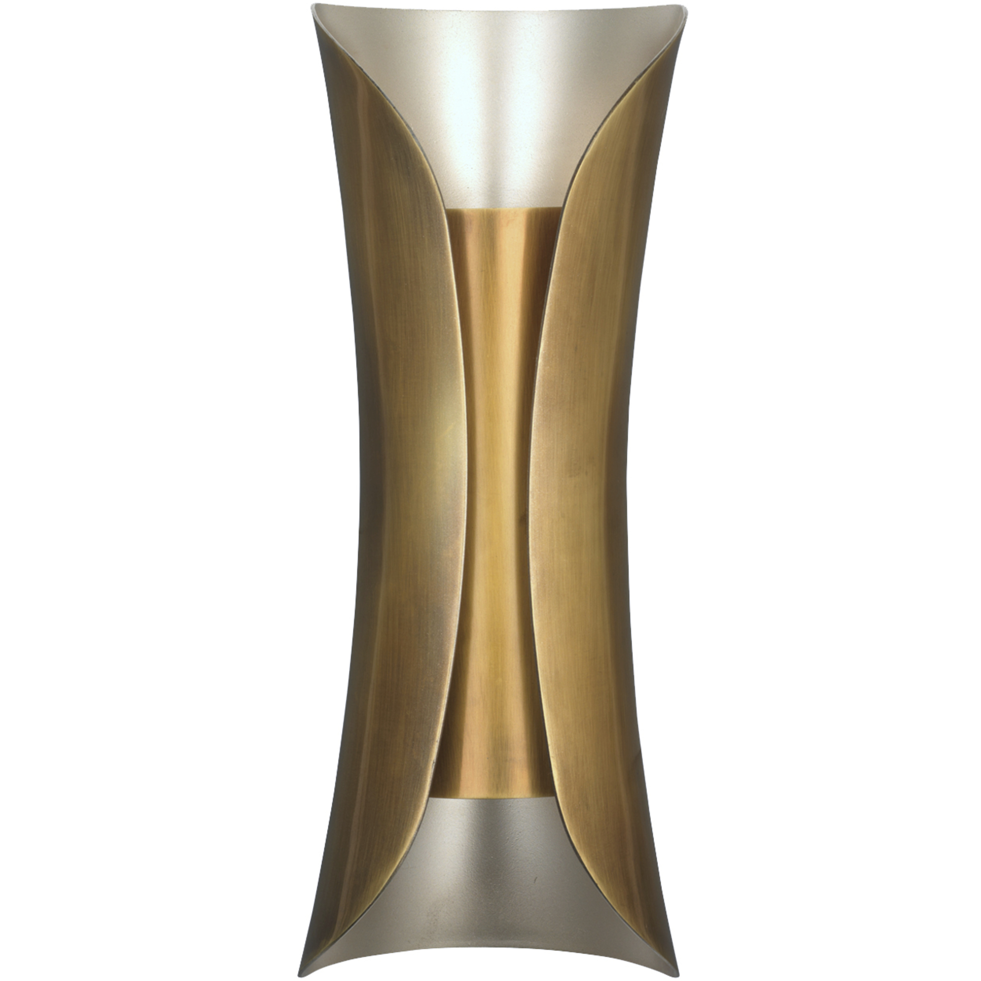 Capsule 2 Light 5.25 inch Antique Brass & Antique Silver Interior Wall Sconce Wall Light