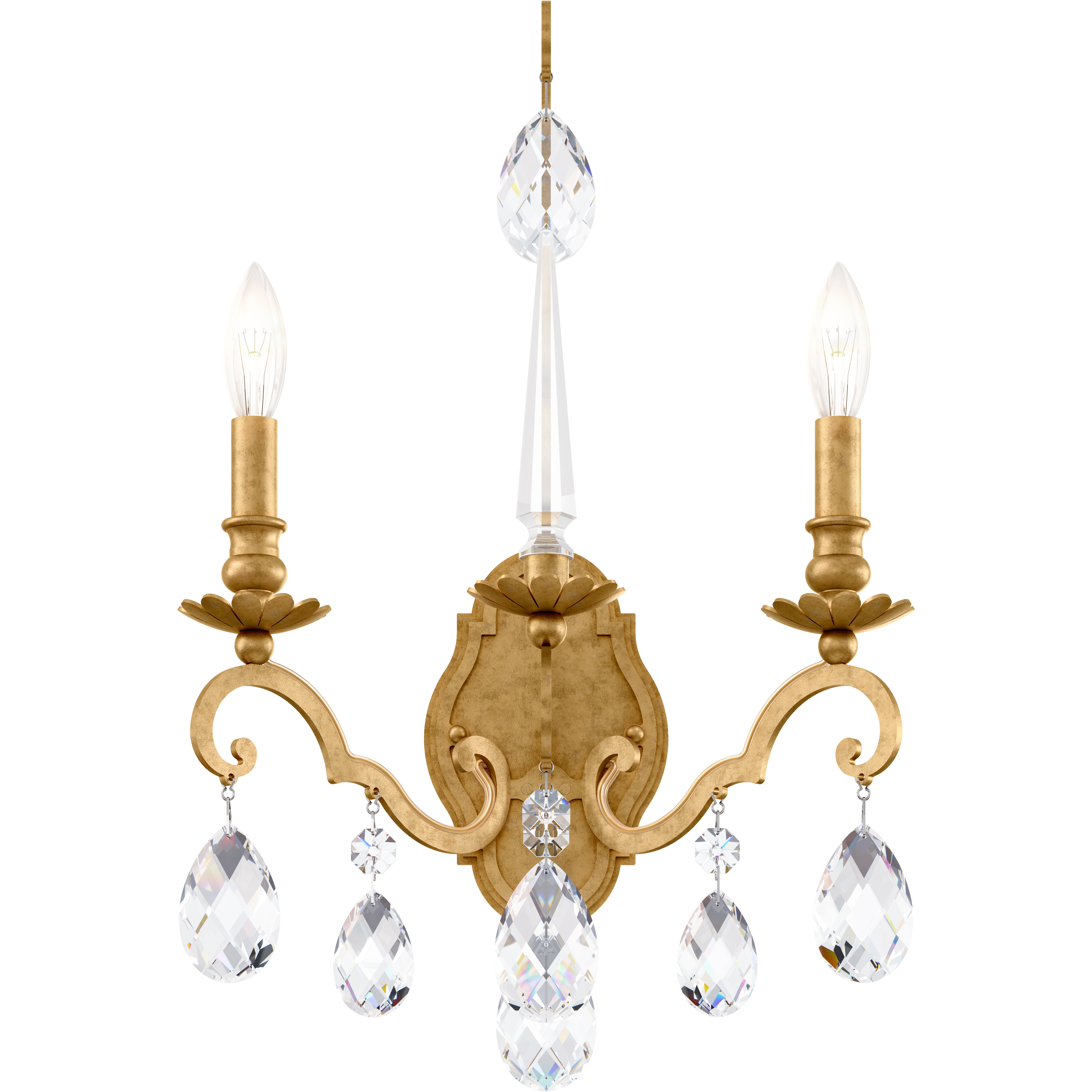 Renaissance Nouveau 2 Light 8 inch Heirloom Gold Wall Sconce Wall Light