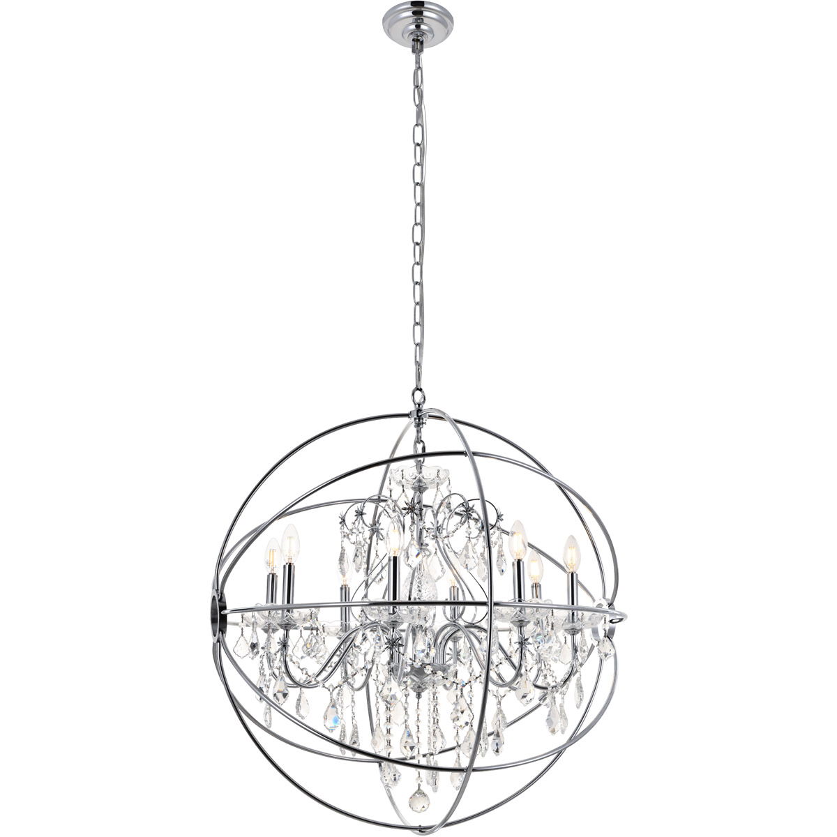Cordelia 8 Light 32 inch Chrome Pendant Ceiling Light