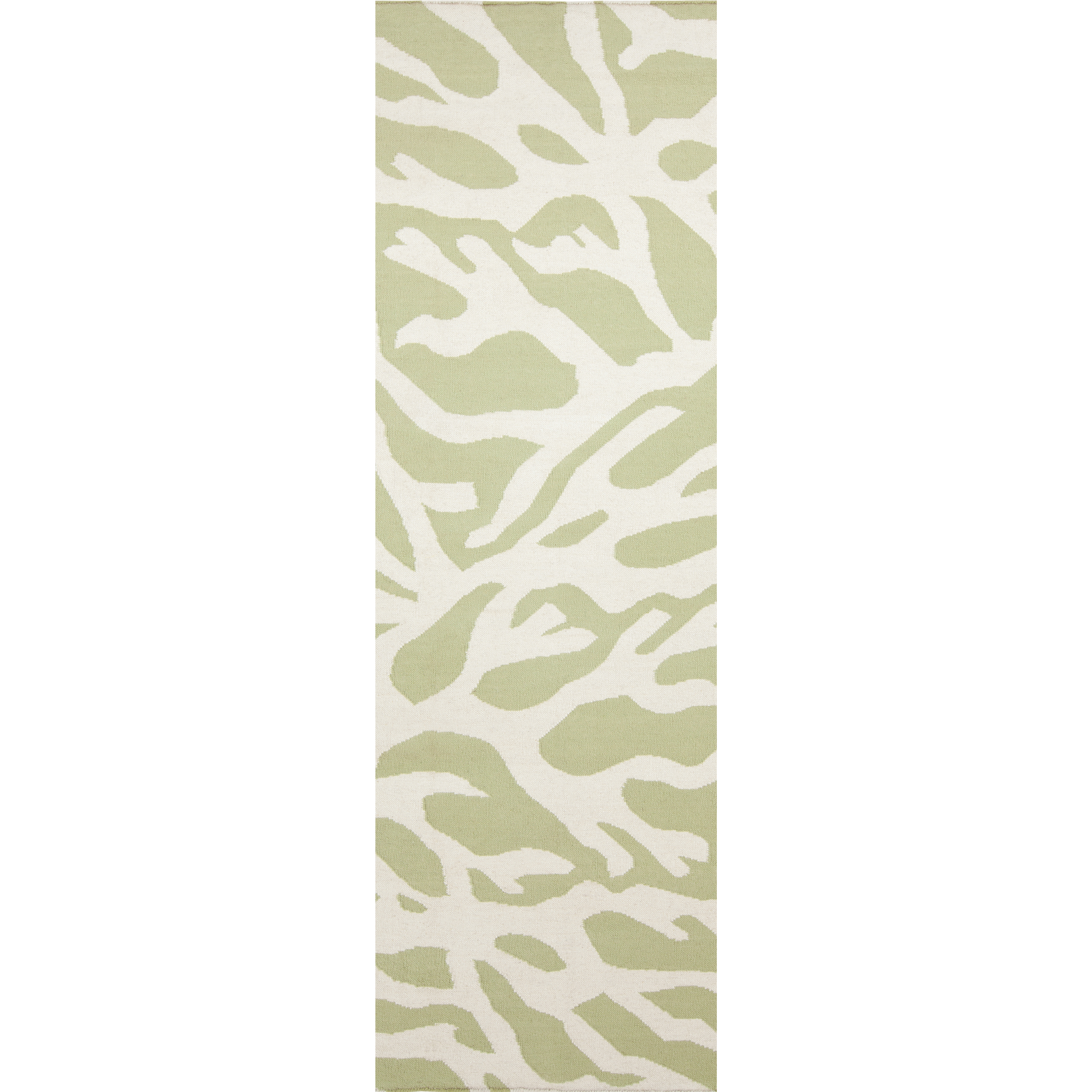 Boardwalk 96 X 30 inch Lime, Ivory Rug