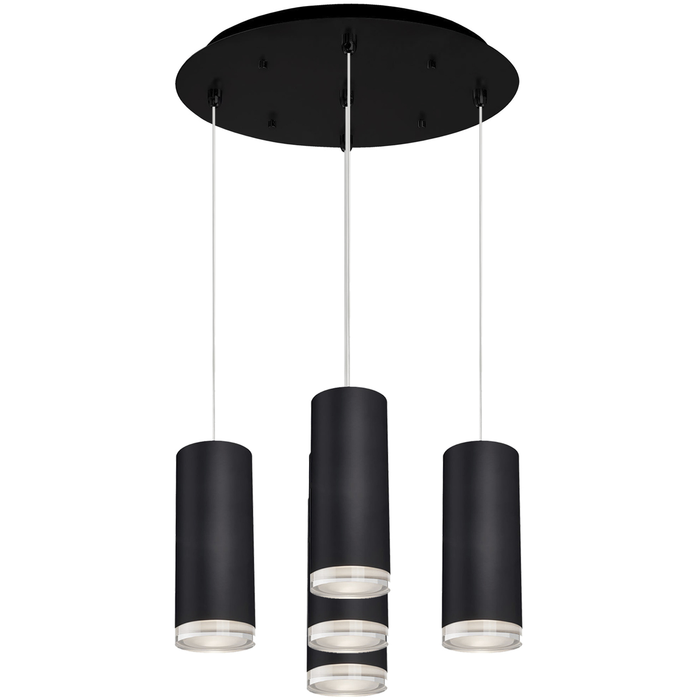 Cameo LED 13.75 inch Black Multi Pendant Ceiling Light