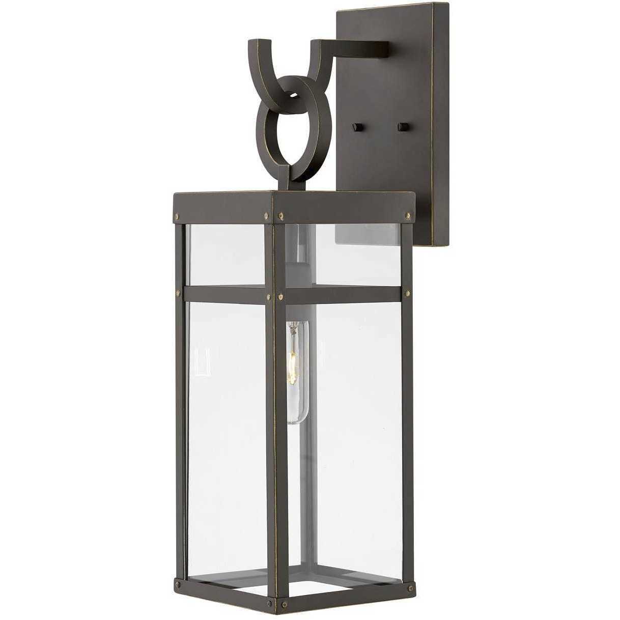 Estate Series Porter Outdoor Wall Mount Lantern in Oil Rubbed Bronze, Non-LED, Open Air