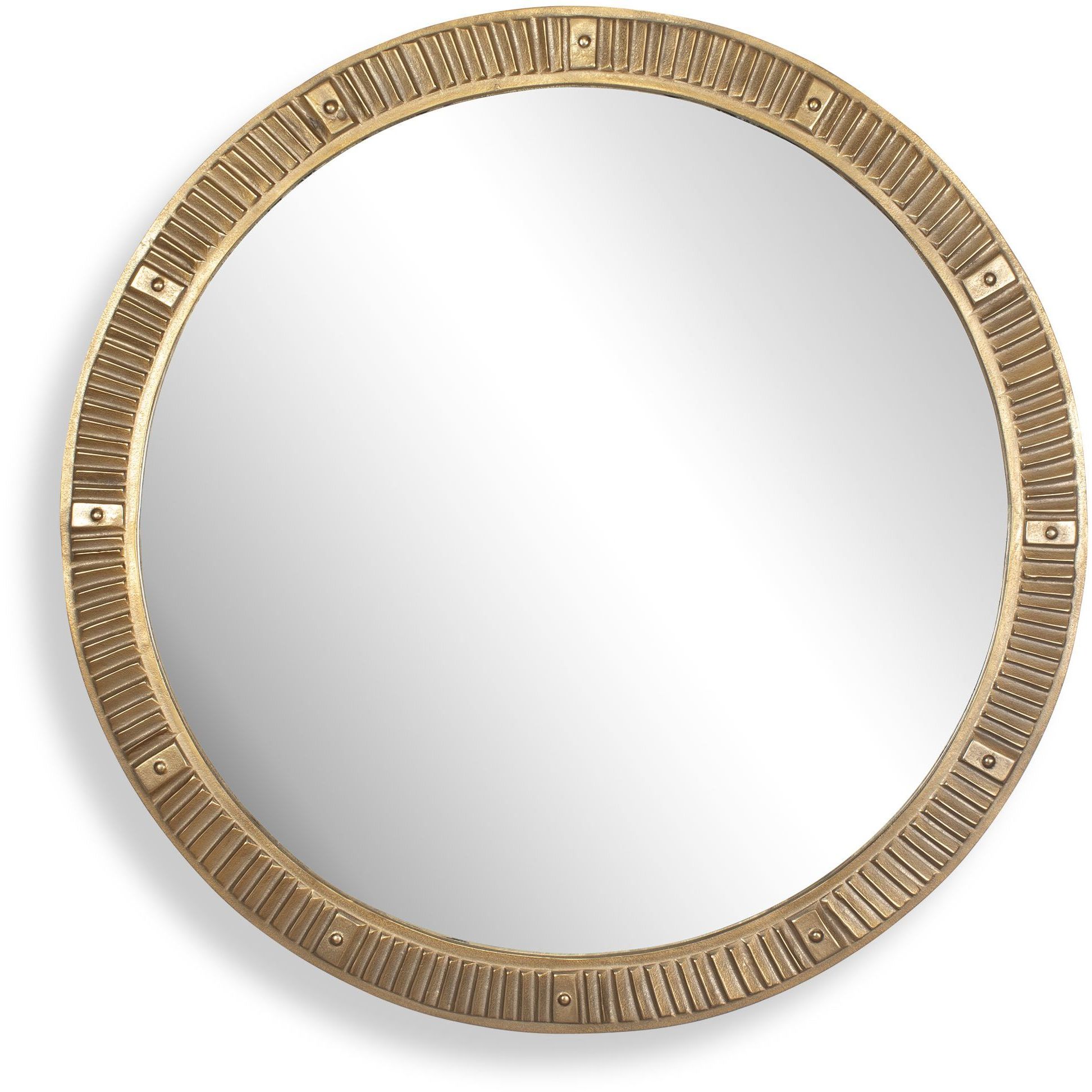 Heart Of Gold 39.5 X 39.5 inch Polished Gold-Plated Mirror