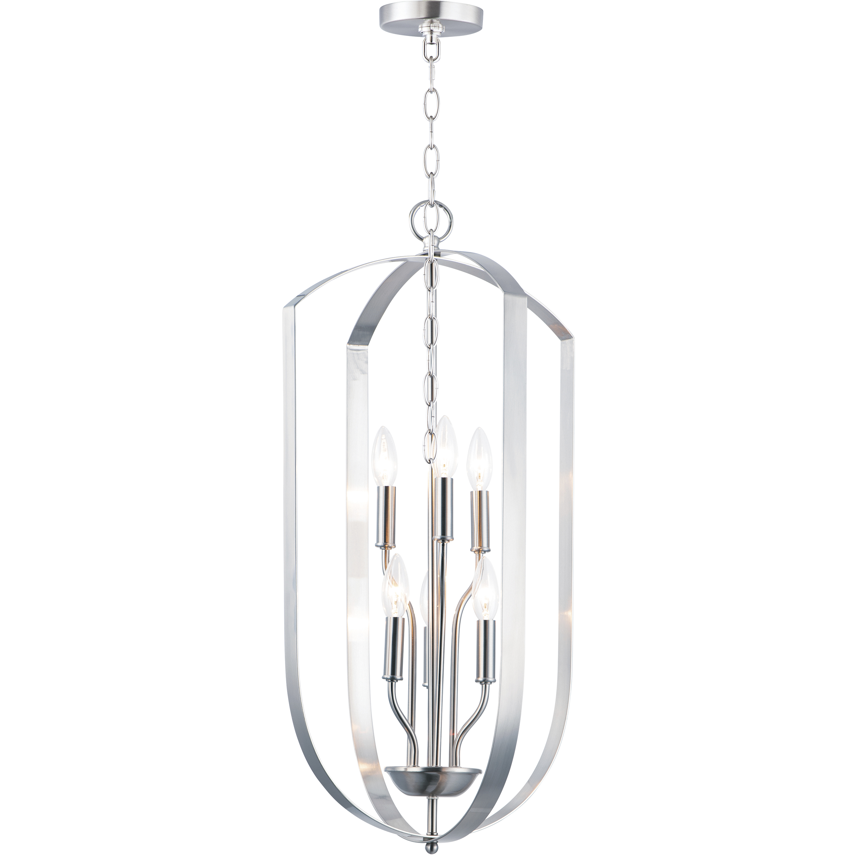 Provident 6 Light 15 inch Satin Nickel Chandelier Ceiling Light