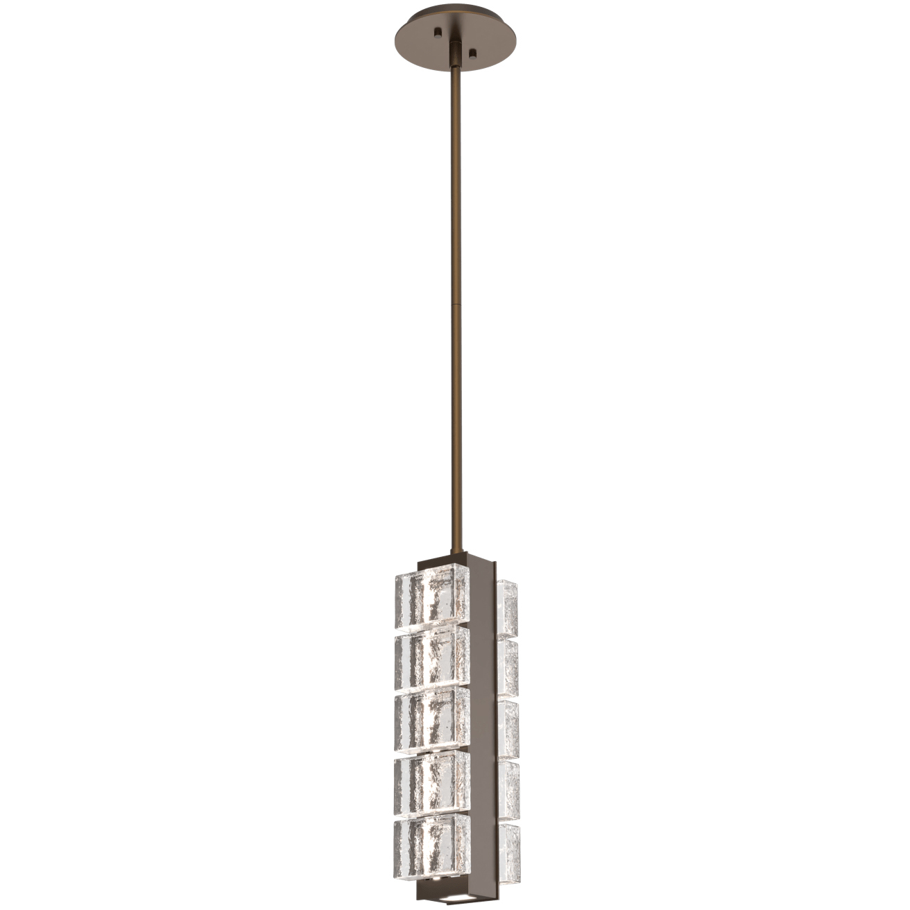 Tessera LED Flat Bronze Pendant Ceiling Light in PavT Cast