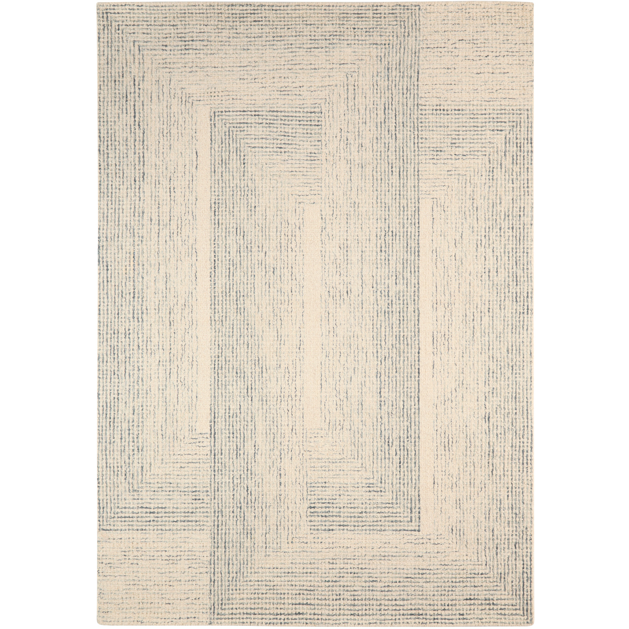 Laid Back Luxe Ivory and Blue Indoor Rug