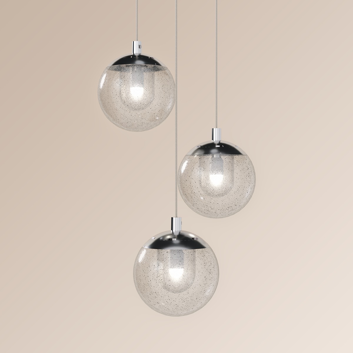 Champagne Bubbles LED 8.5 inch Polished Chrome Pendant Ceiling Light