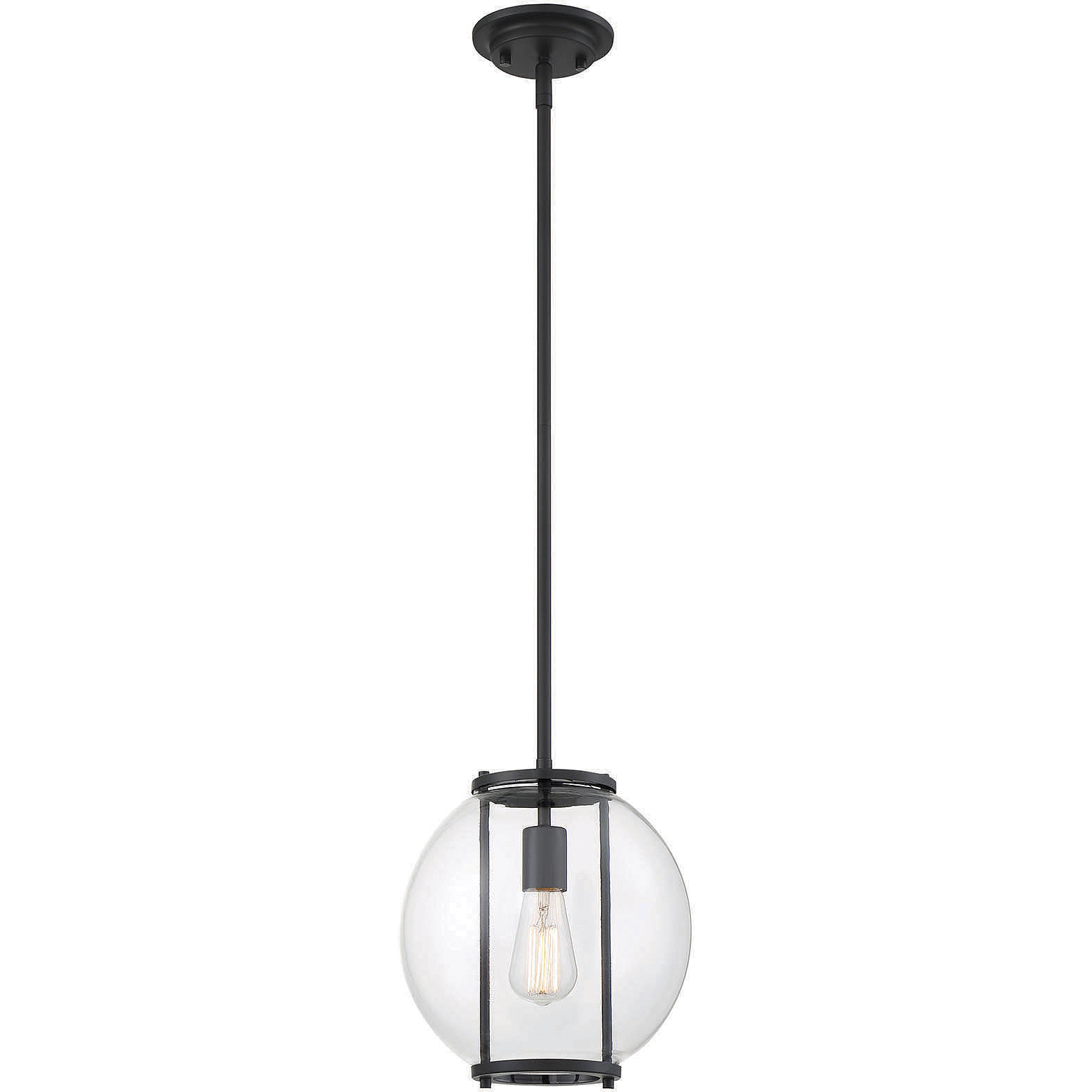 Farmhouse 1 Light 10 inch Matte Black Outdoor Hanging Lantern
