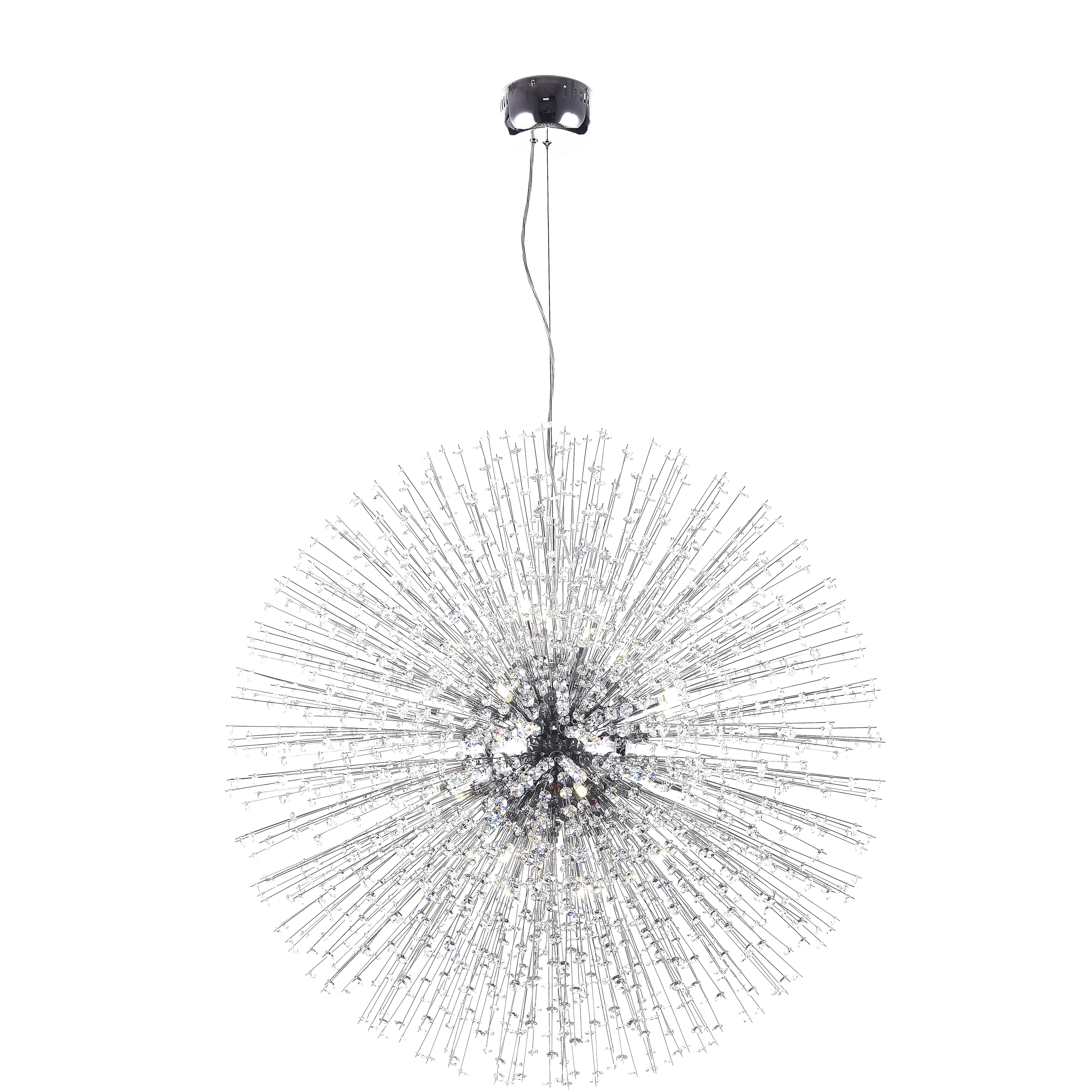 BET Series 22 Light 35 inch Chrome Chandelier Ceiling Light