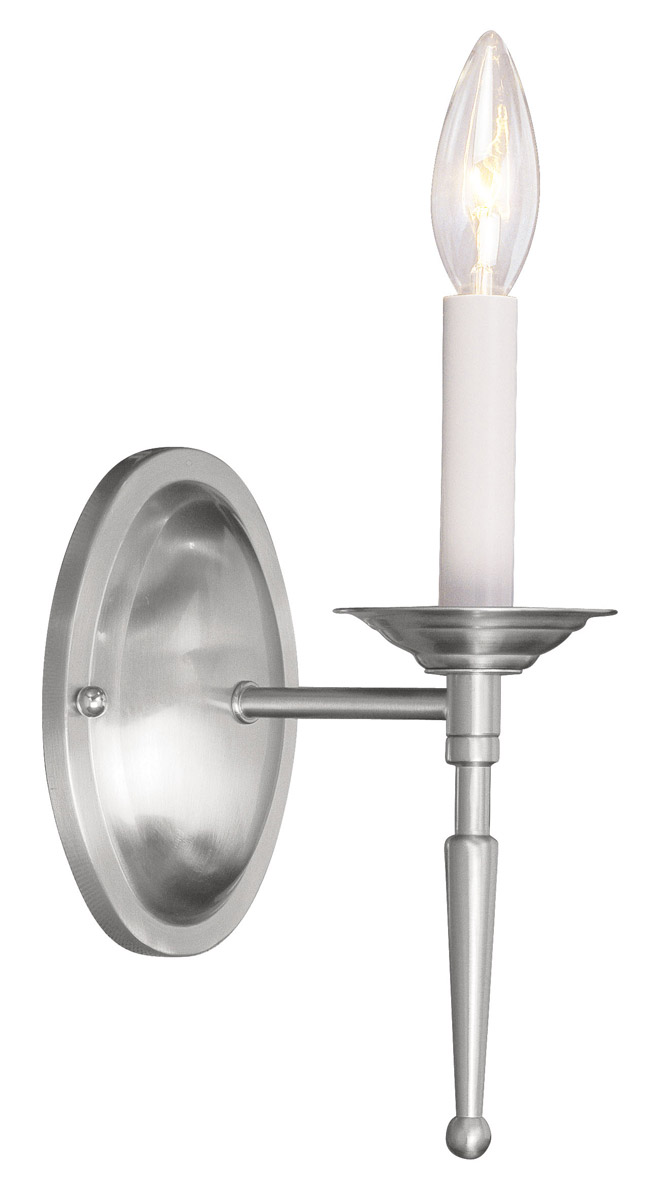 Williamsburgh 1 Light 4 inch Brushed Nickel Wall Sconce Wall Light