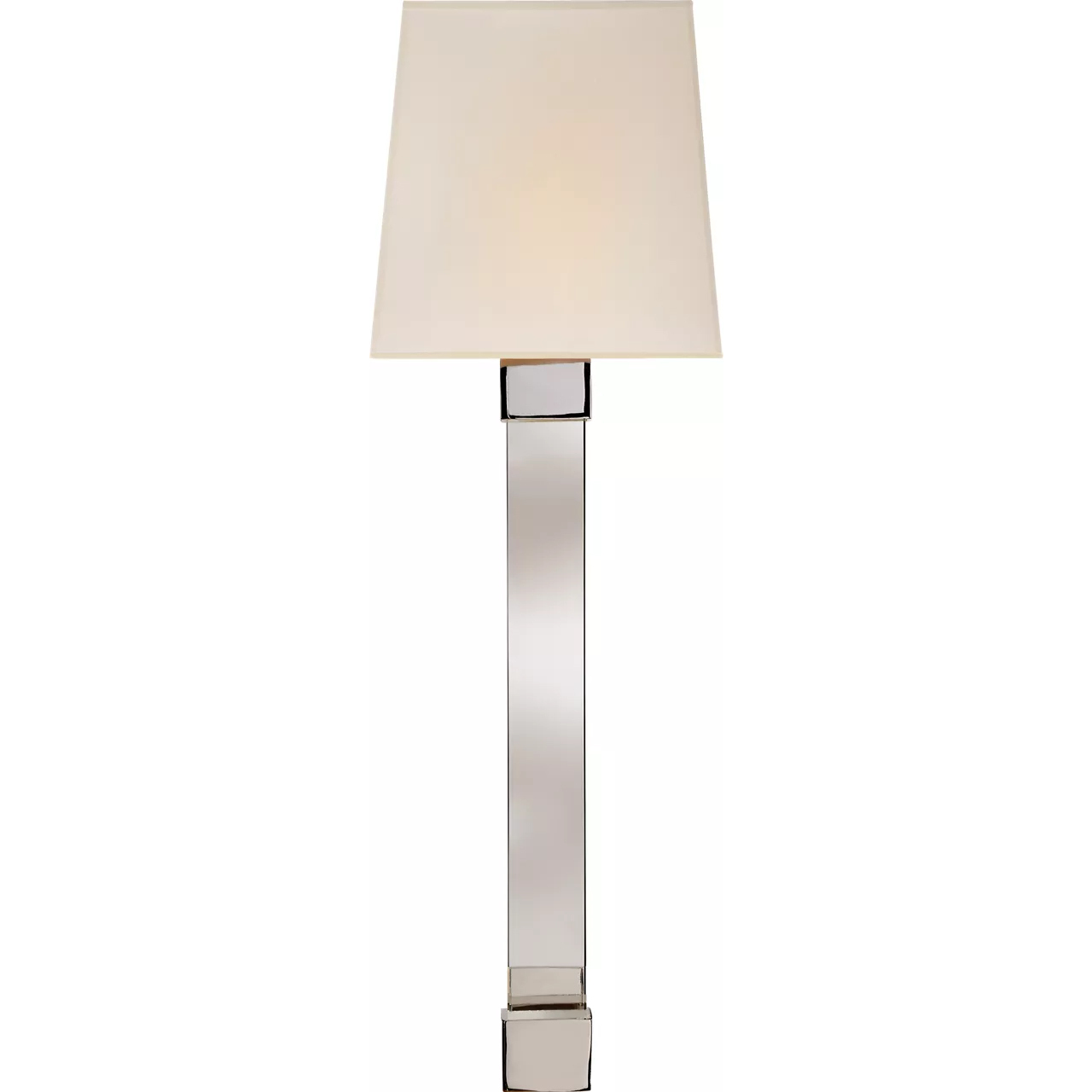 Chapman & Myers Edgar 1 Light 8 inch Crystal with Polished Nickel Sconce Wall Light in Polished Nickel and Crystal, Large