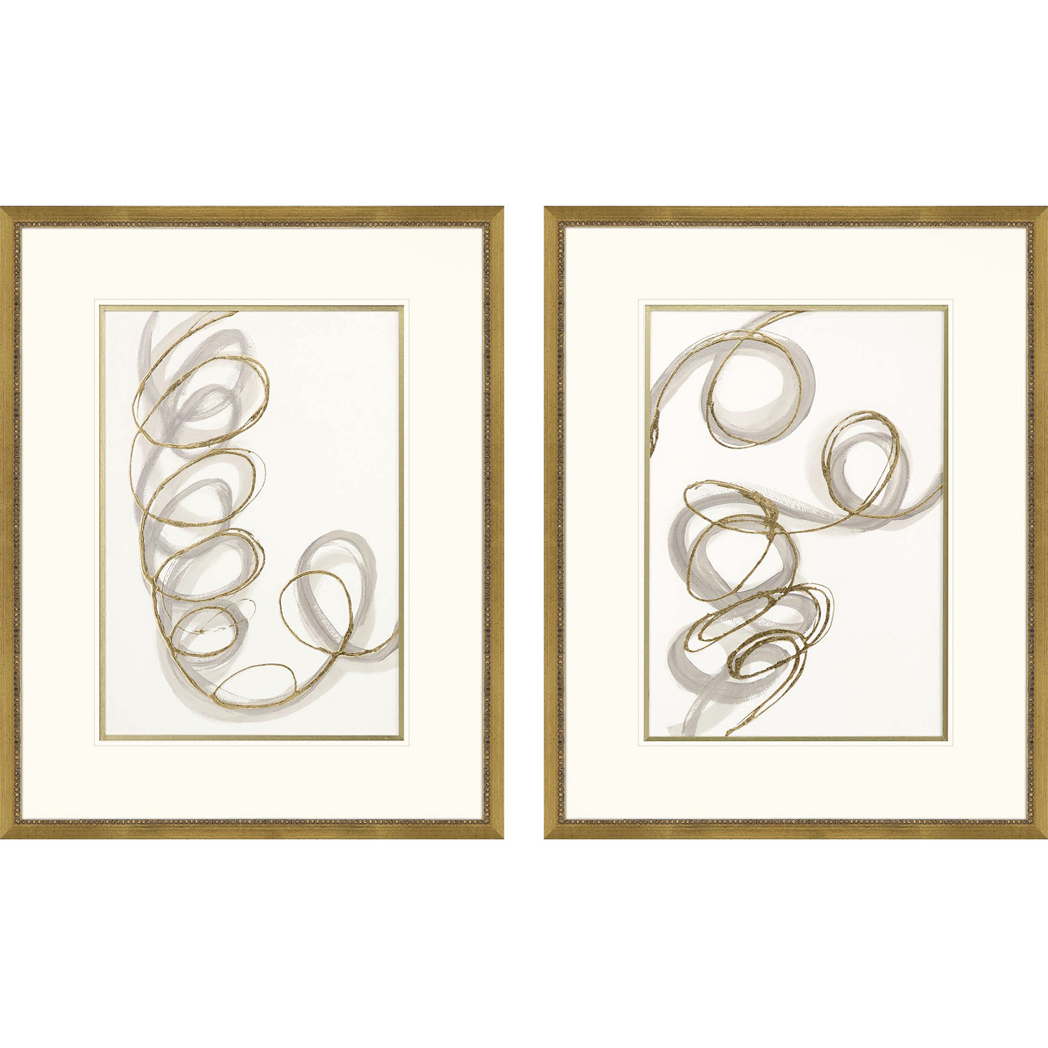 Radiant Spiral Metallic and Neutral Framed Art, The Studio