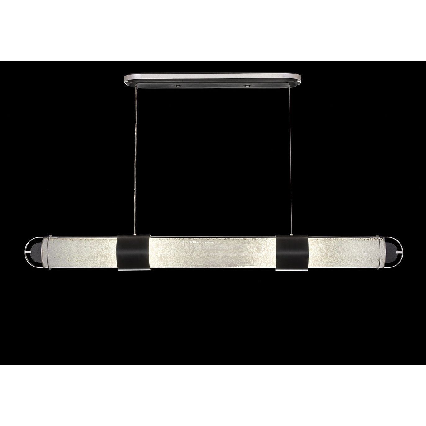 Bond LED 60 inch Black and Silver Pendant Ceiling Light
