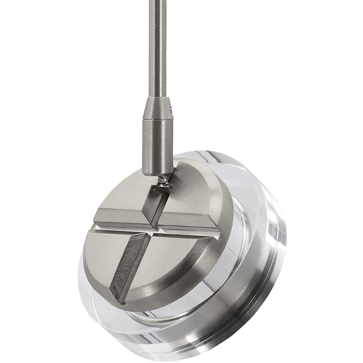 Sean Lavin Brim 1 Light 12 Satin Nickel Low-Voltage Track Head Ceiling Light in FreeJack, LED 90 CRI 2700K, 20 Degree, Clear Glass, 5 inch
