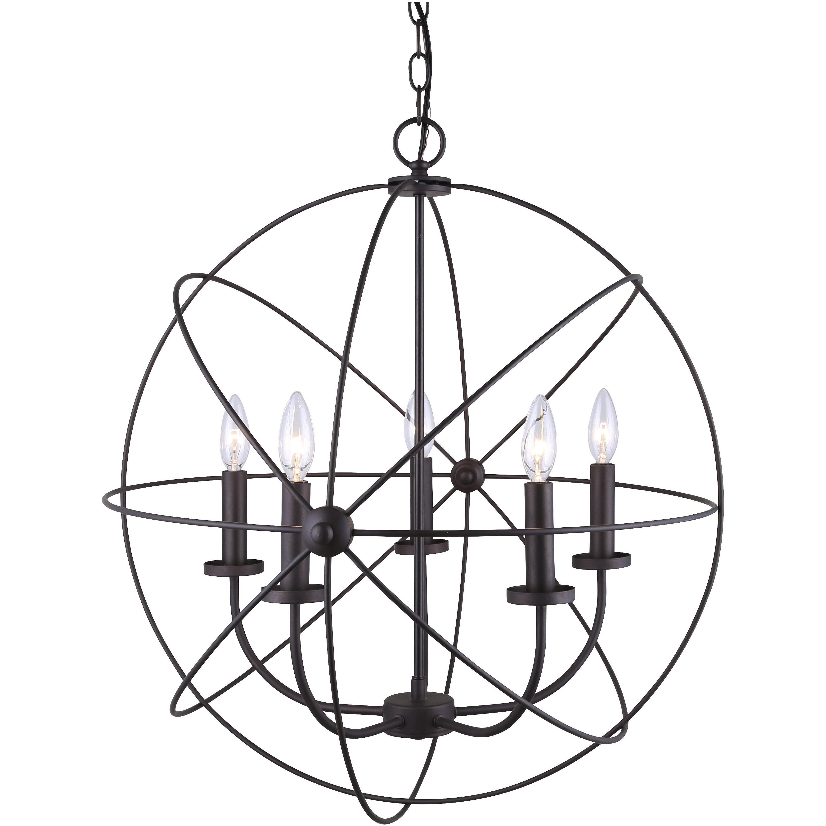 Madison 5 Light 25 inch Oil Rubbed Bronze Chandelier Ceiling Light