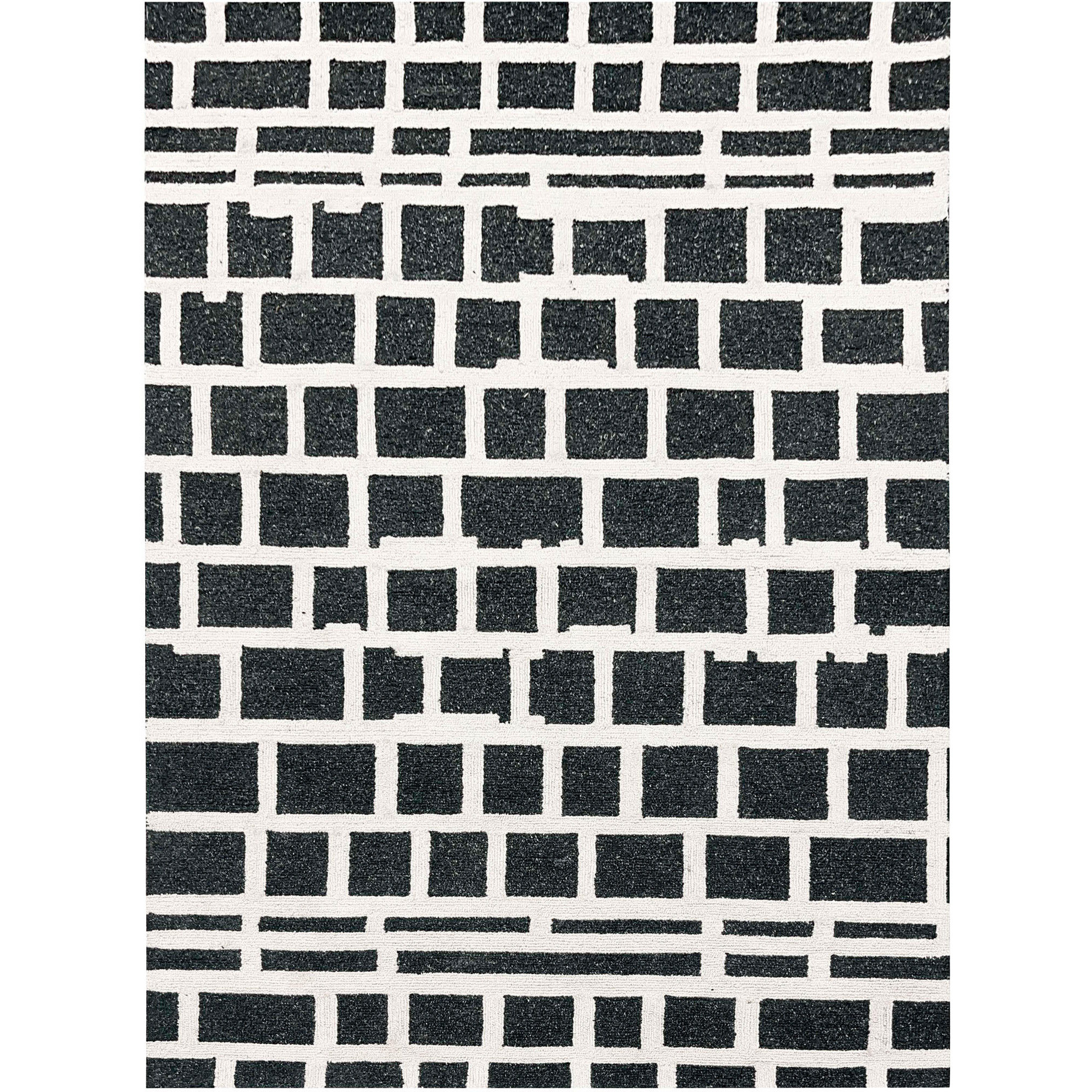 Contemporary Luxe 158 X 118 inch Black/White Rug in 10 x 13